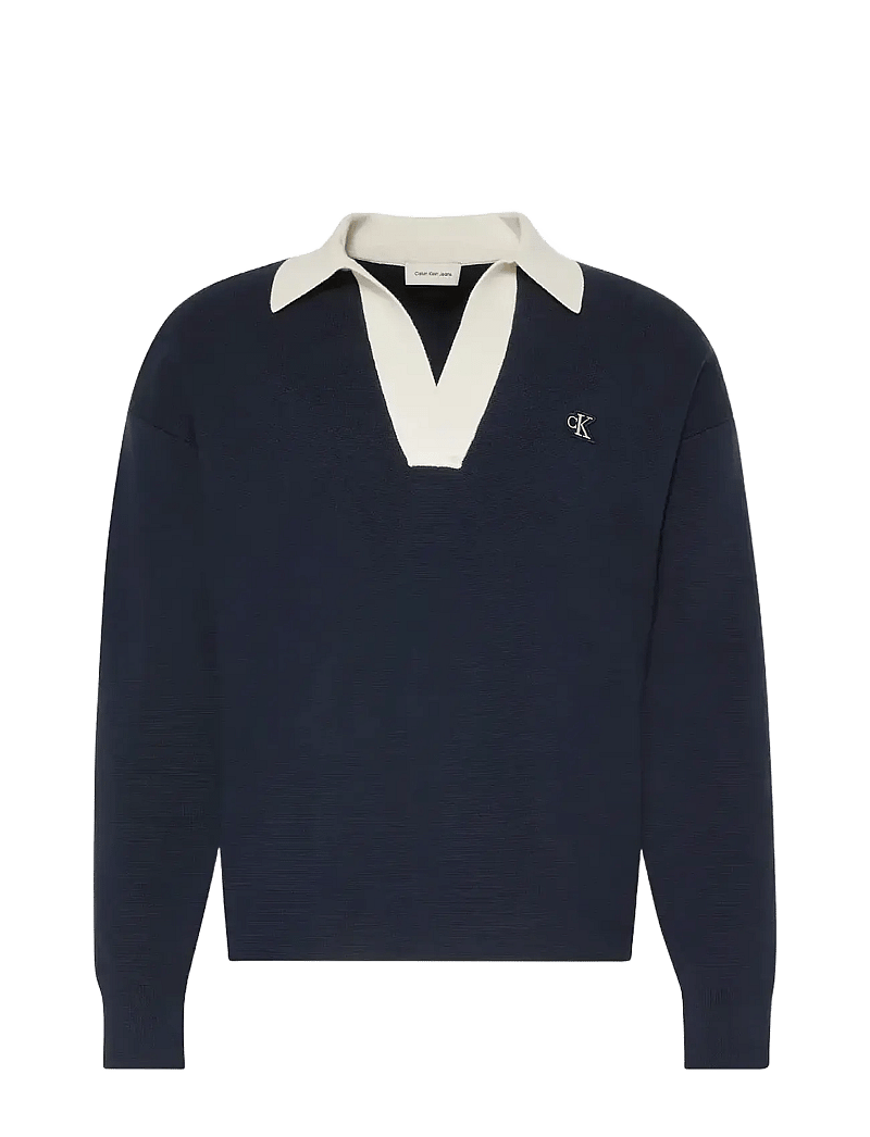 Calvin Klein Jeans Ls Solid Oversized Johnny Collar (CKJLV04RD303G