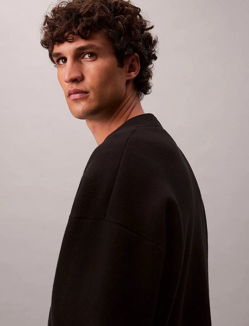 Calvin Klein Jeans - LS CTTN CASHMERE 3D LOGO CARDIGA - cardigans - black - 5