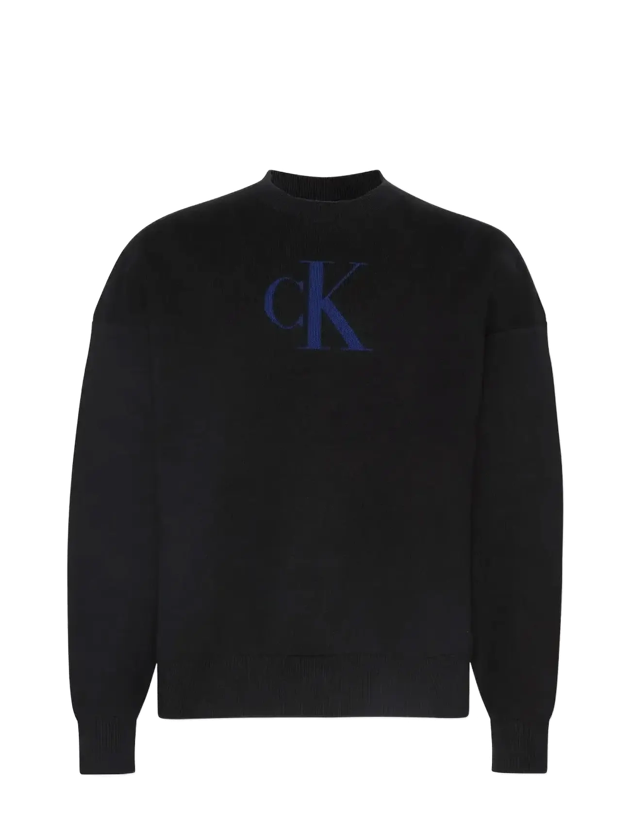Calvin Klein Jeans LS CTTN CASHMERE 3D LOGO CRWNK S - Calvin Klein Jeans - BLACK / black