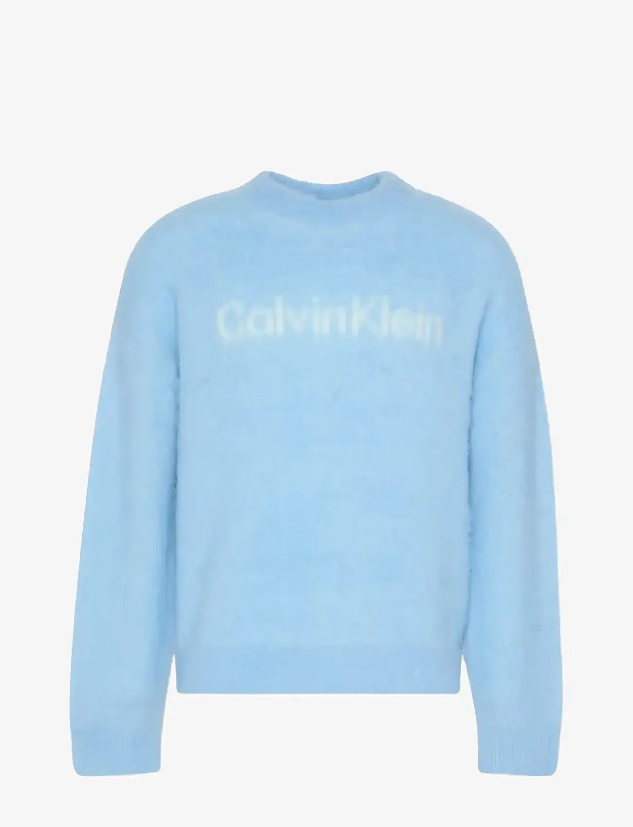 Calvin Klein Jeans - LS BRUSHED ALPACA LOGO CRWNK SWE - Ümmarguse kaelusega kudumid - track blue - 1