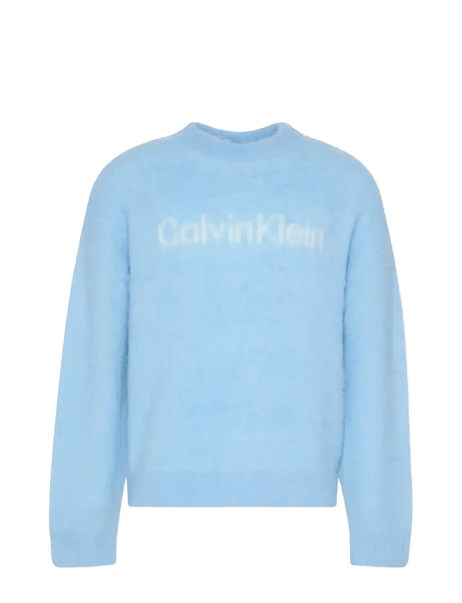Calvin Klein Jeans - LS BRUSHED ALPACA LOGO SWTR 5GG - rund hals - track blue - 1