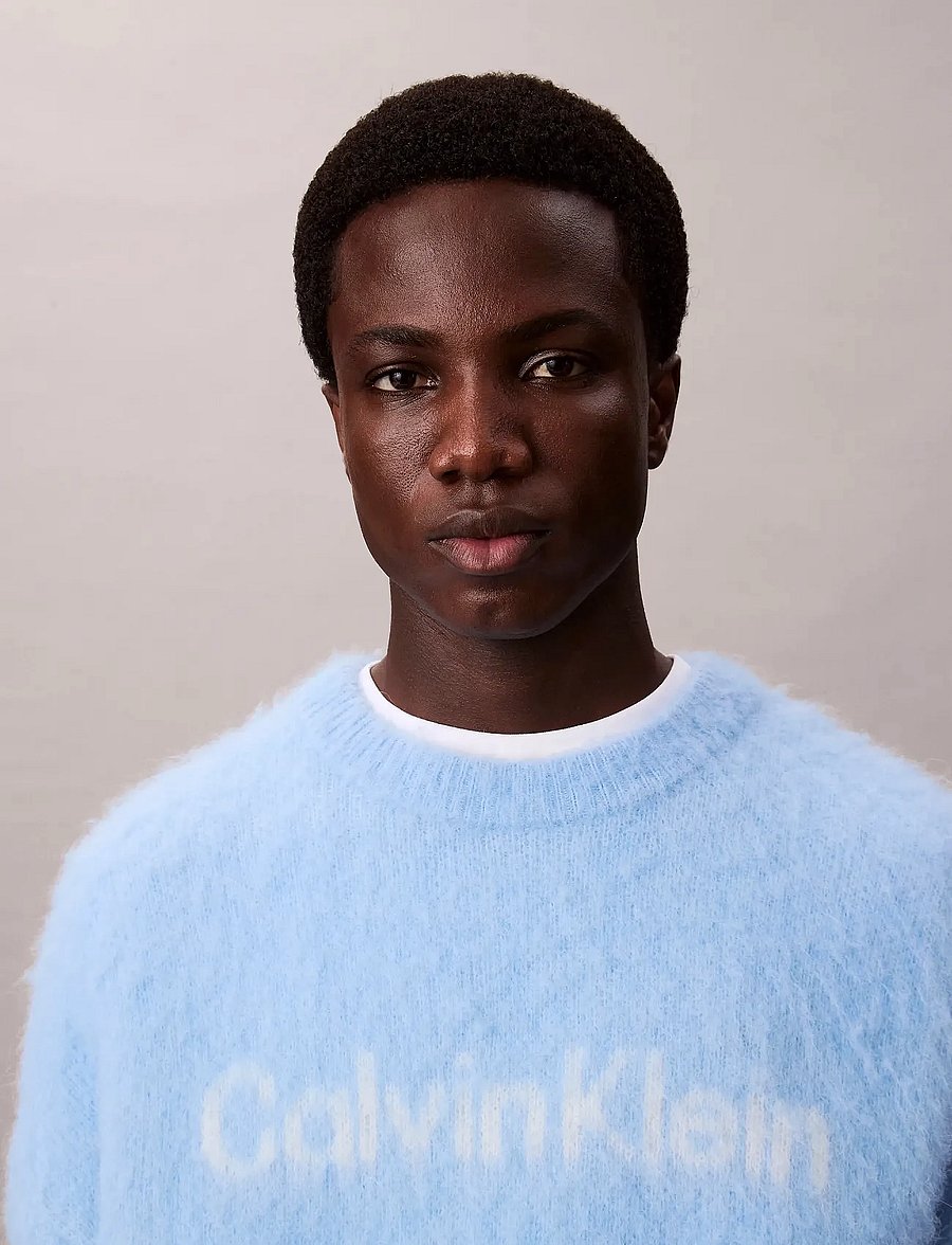 Calvin Klein Jeans - LS BRUSHED ALPACA LOGO SWTR 5GG - rund hals - track blue - 0