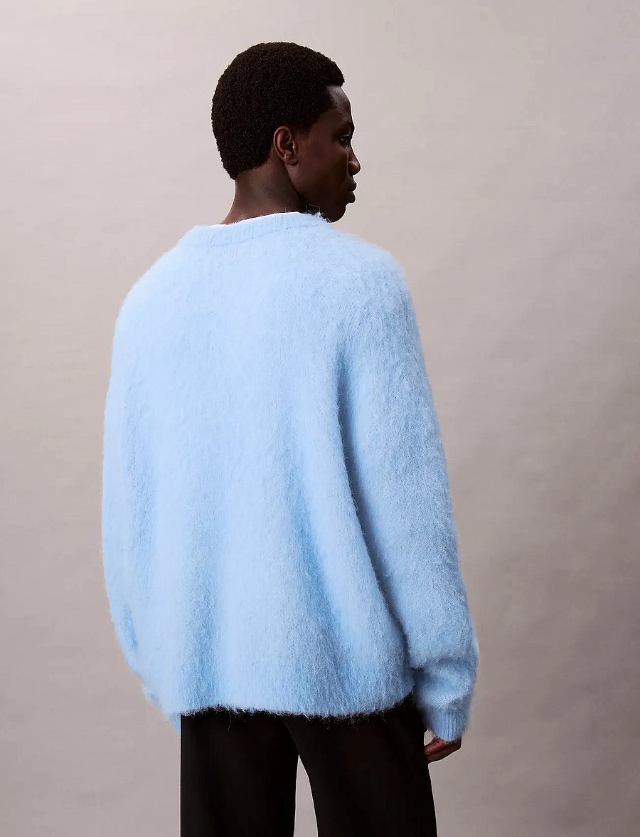 Calvin Klein Jeans - LS BRUSHED ALPACA LOGO SWTR 5GG - rund hals - track blue - 2