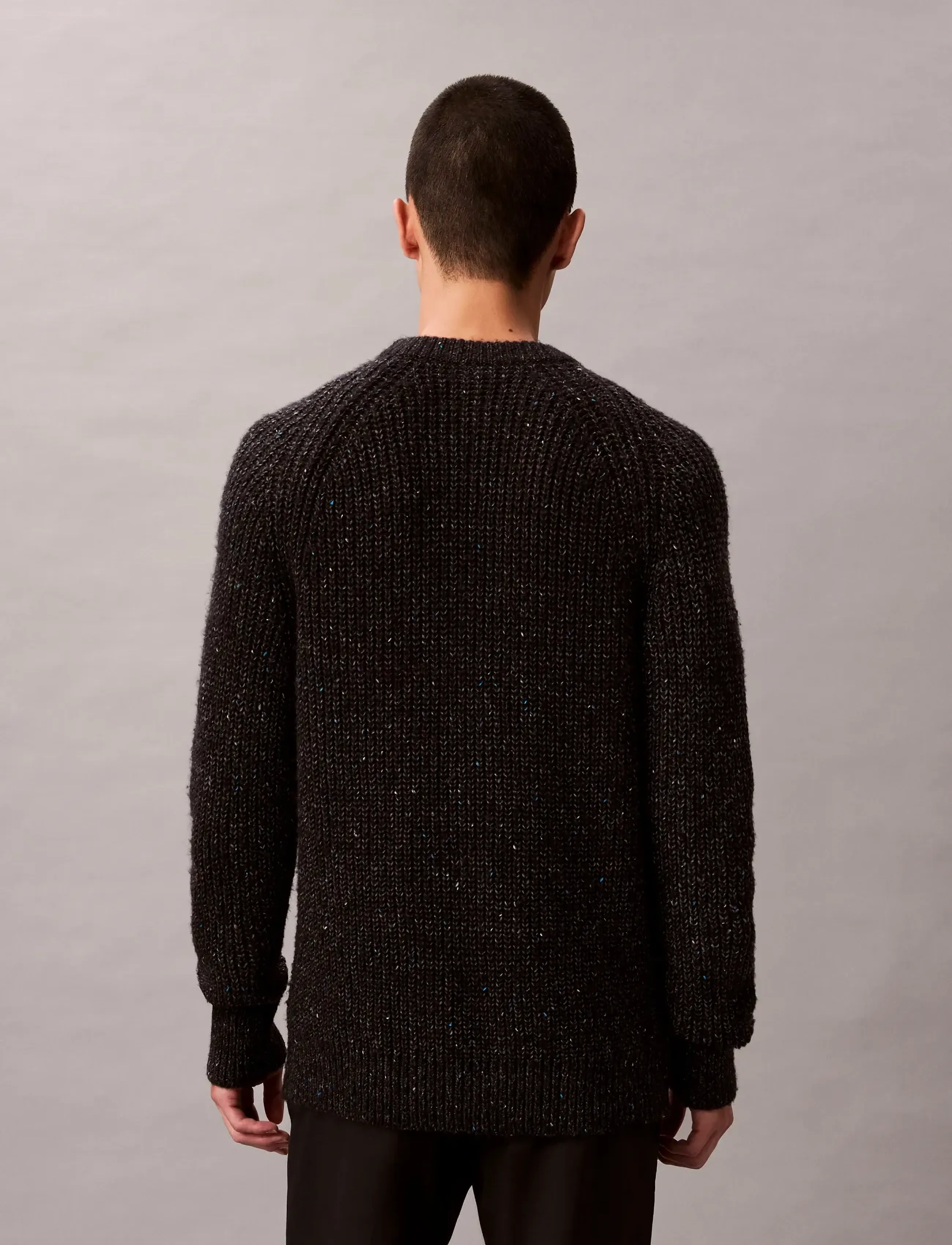 Calvin Klein Jeans - LS NOVELTY YARN RAGLAN CREWNK SW - ronde hals - black - 2