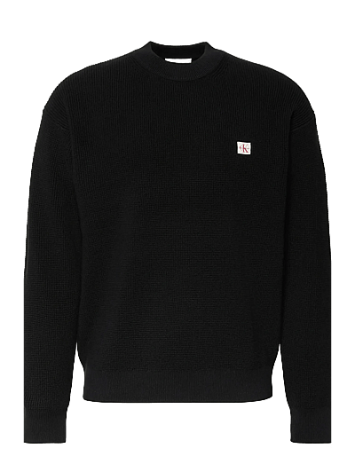Ls Ez Cotton Waffle Crwnk Swtr 9 - Rund Hals