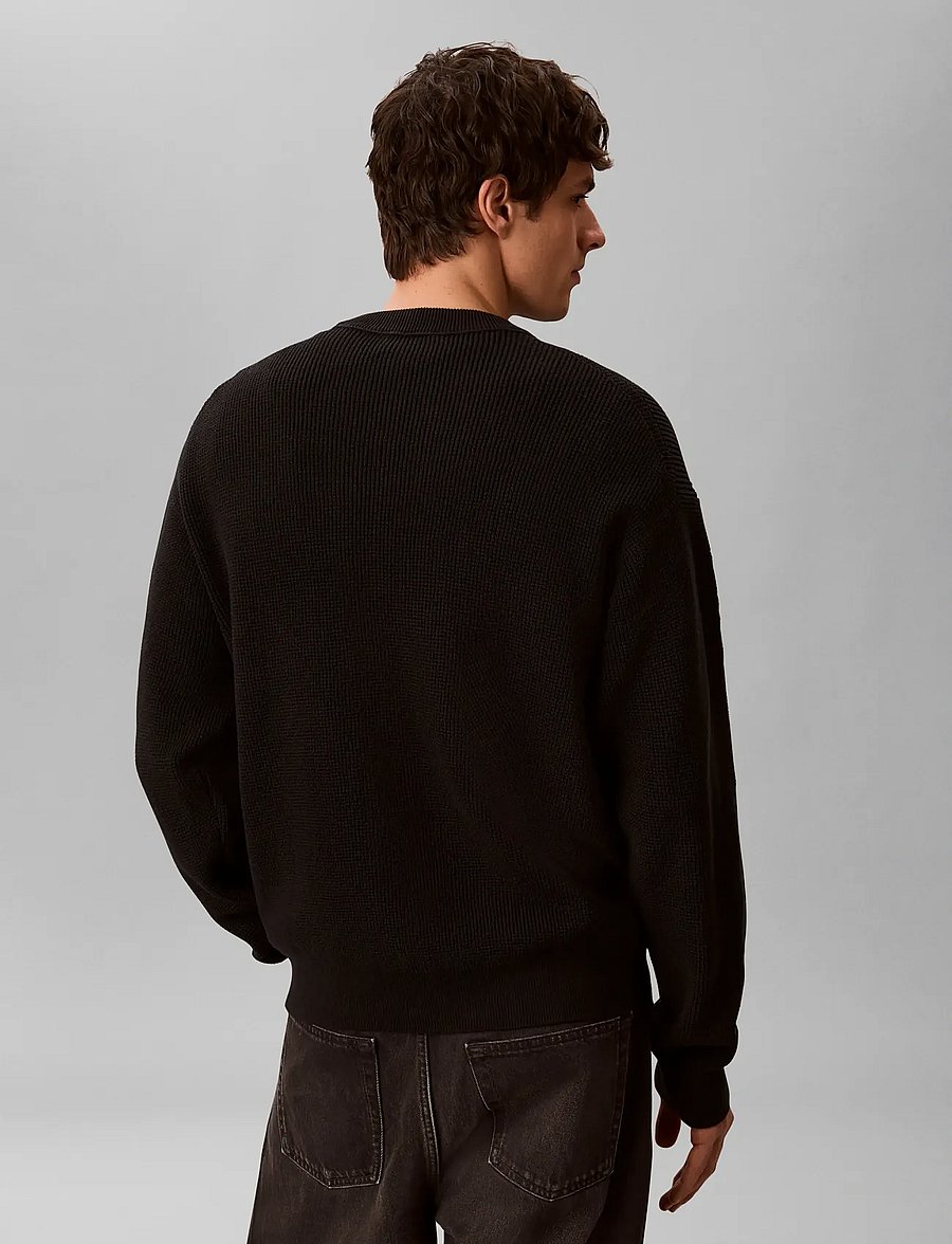 Calvin Klein Jeans - LS EZ COTTON WAFFLE CRWNK SWTR 9 - rundhals - black - 2