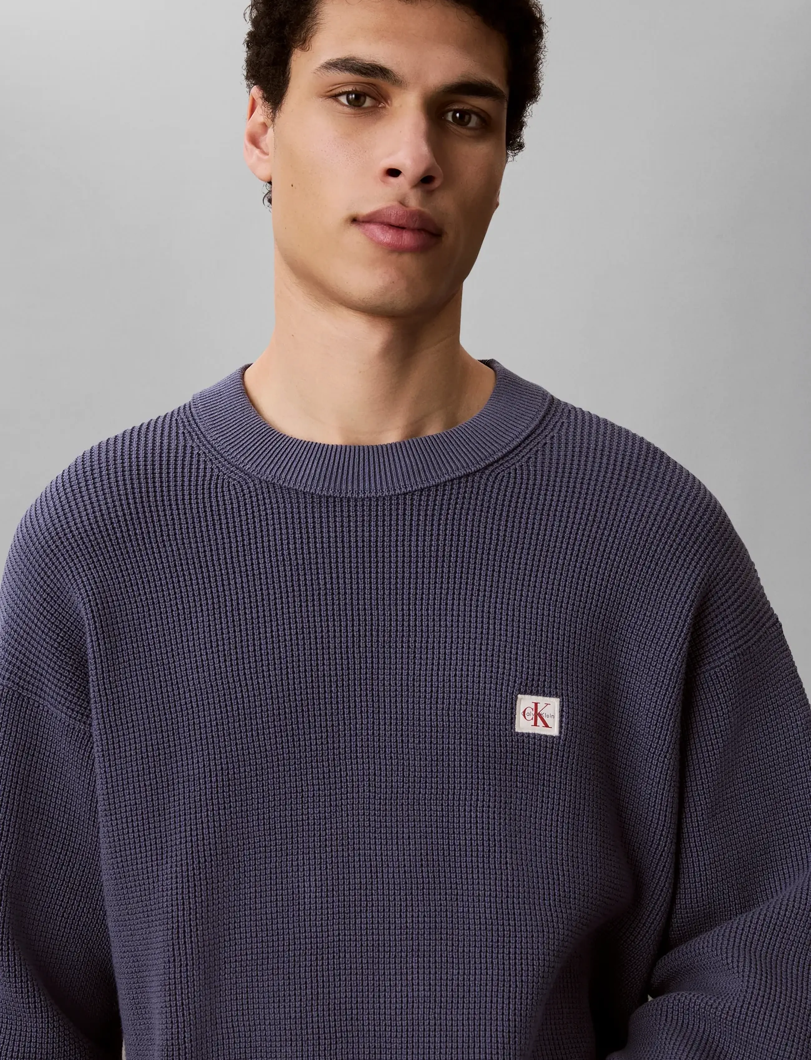 Calvin Klein Jeans - LS EZ COTTON WAFFLE CRWNK SWTR 9 - rundhals - blue nomad - 3