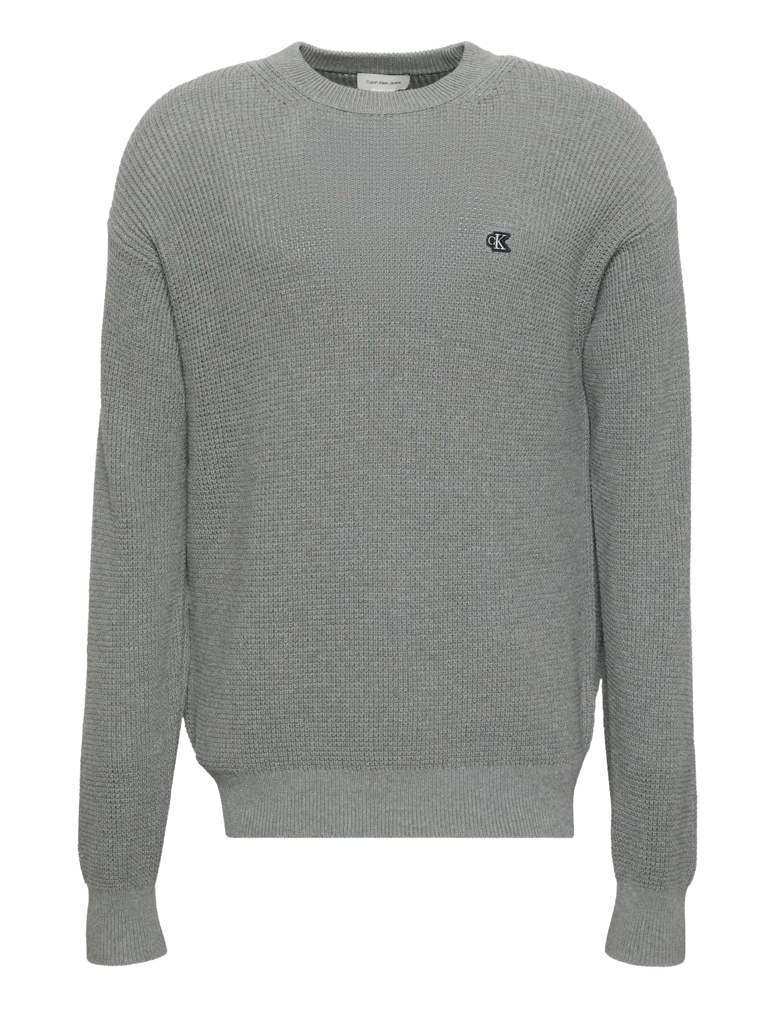 Calvin Klein Jeans LS EZ COTTON WAFFLE CRWNK SWTR 9 - Kudumid - MEDIUM GREY HTR / grey