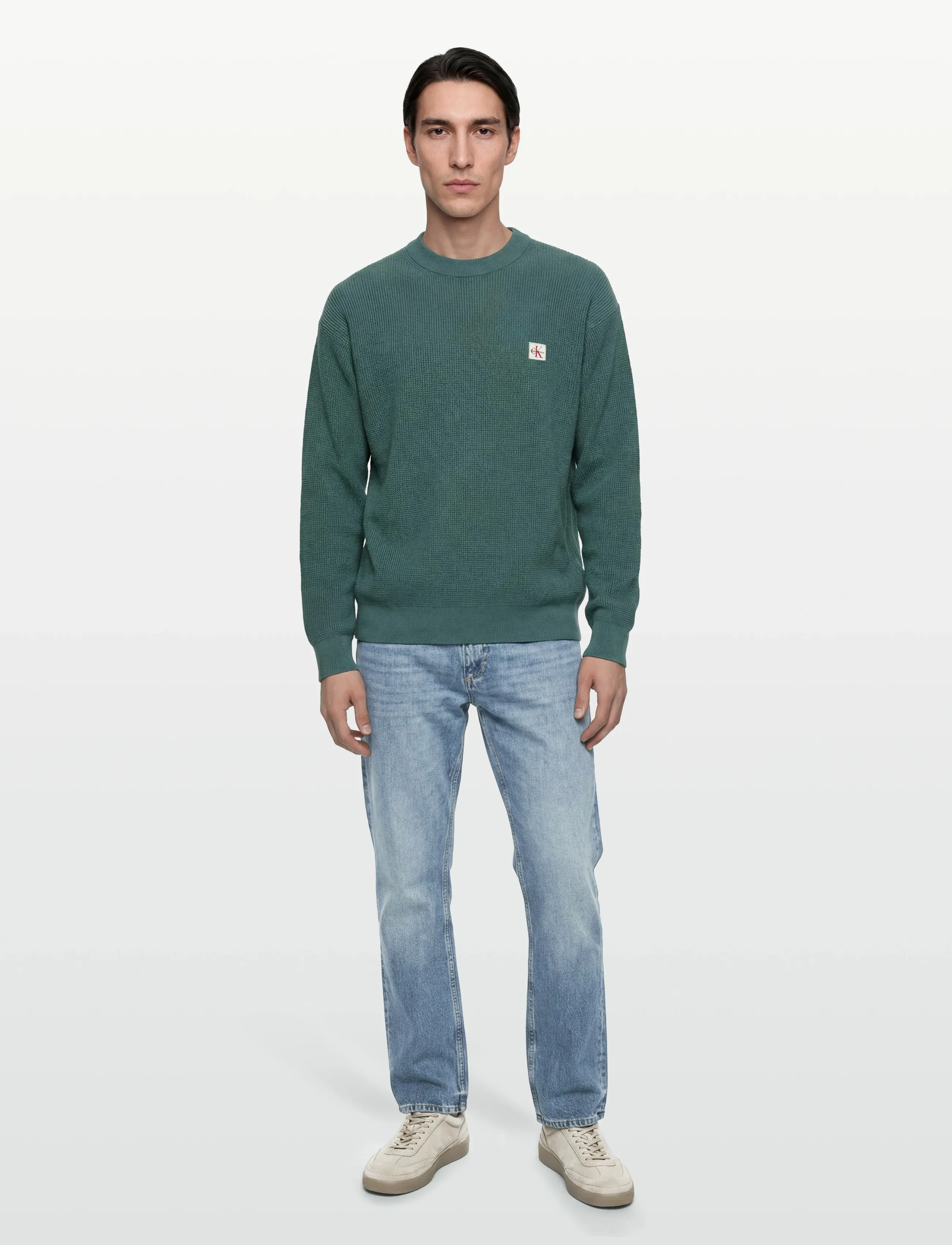 Calvin Klein Jeans - LS EZ COTTON WAFFLE CRWNK SWTR 9 - trøjer - vineyard - 0