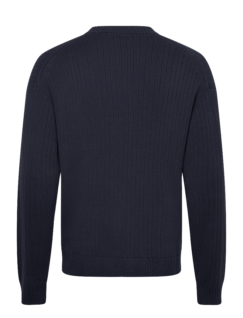 Calvin Klein Jeans - LS VERTICAL TEXTURE CTTN CREWNK - rund hals - dark sapphire - 1