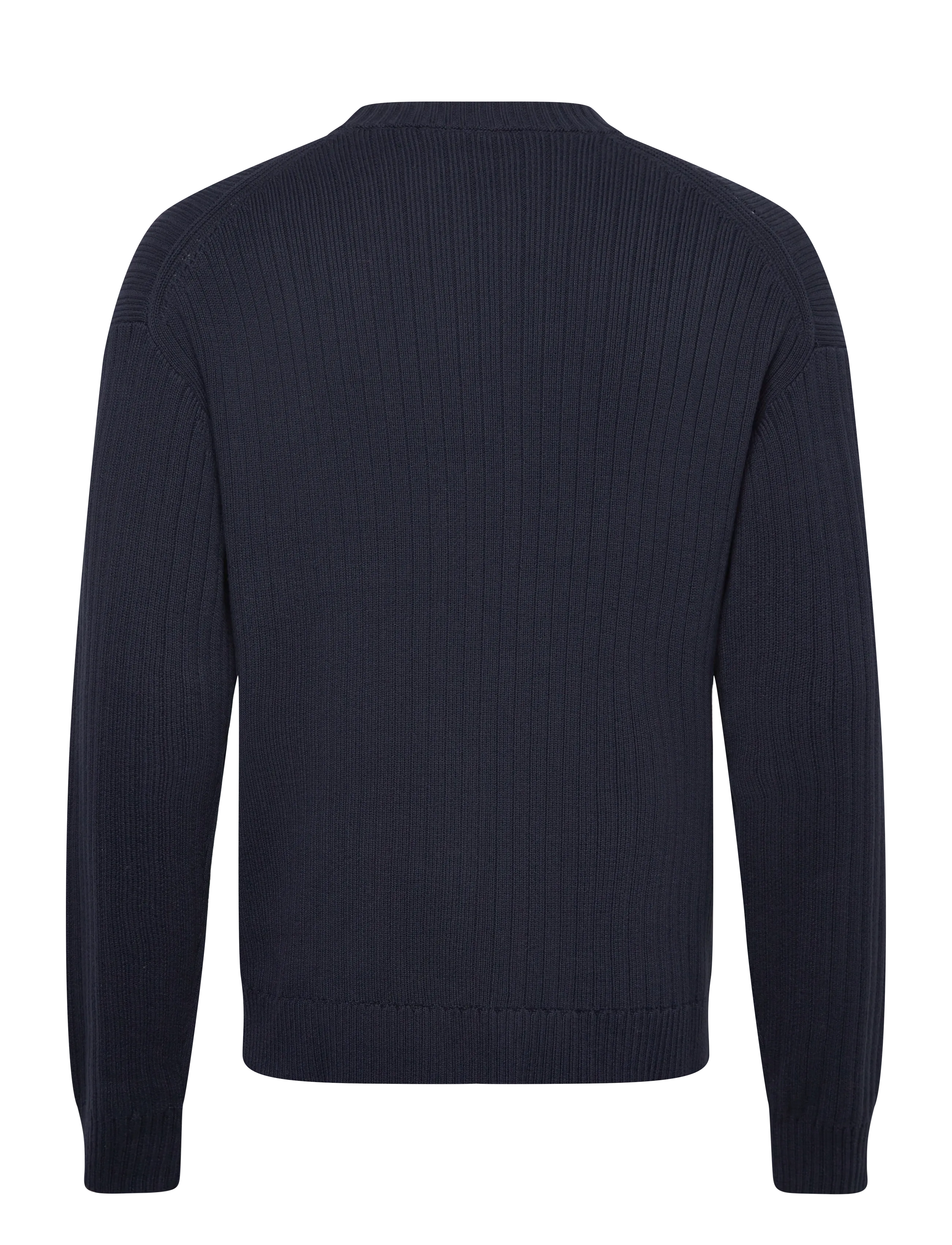 Calvin Klein Jeans - LS VERTICAL TEXTURE CTTN CREWNK - Ümmarguse kaelusega kudumid - dark sapphire - 1