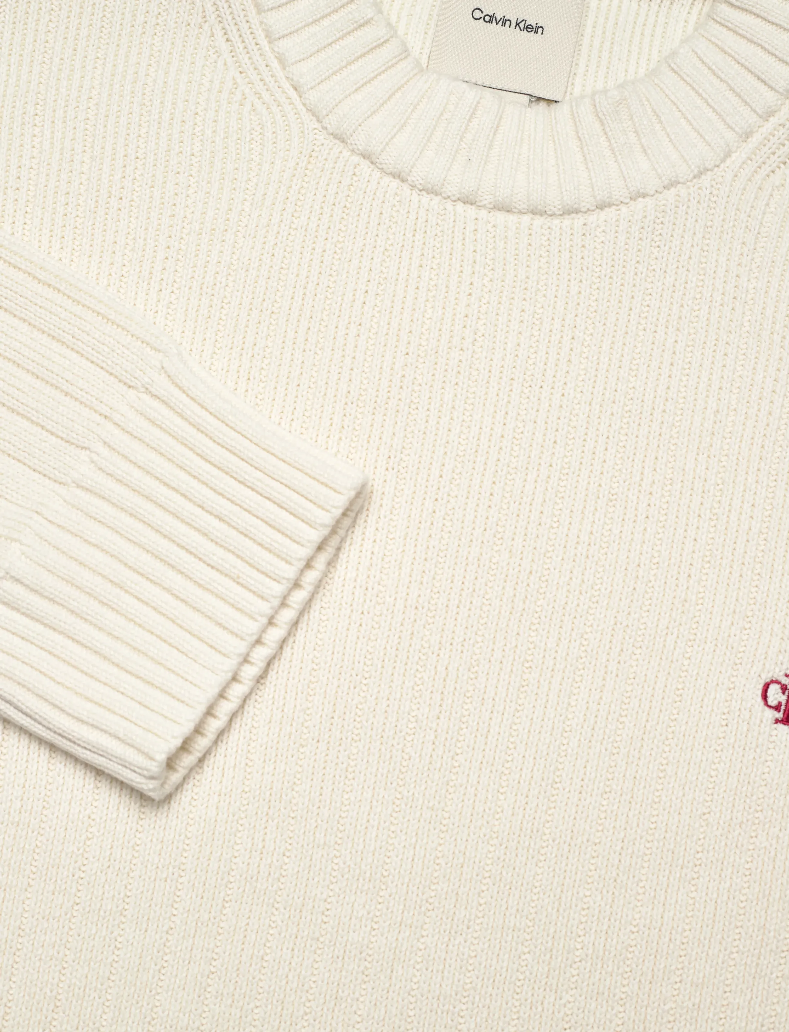 Calvin Klein Jeans - LS VERTICAL TEXTURE CTTN CREWNK - rundhals - tofu - 2