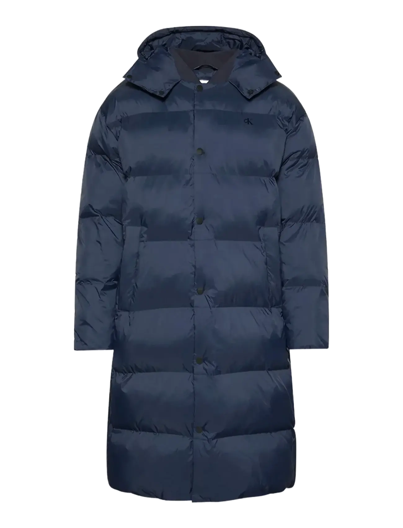 Calvin Klein Jeans LS LONG LENGTH HOODED NYLON PUFF - Calvin Klein Jeans - DARK SAPPHIRE / navy