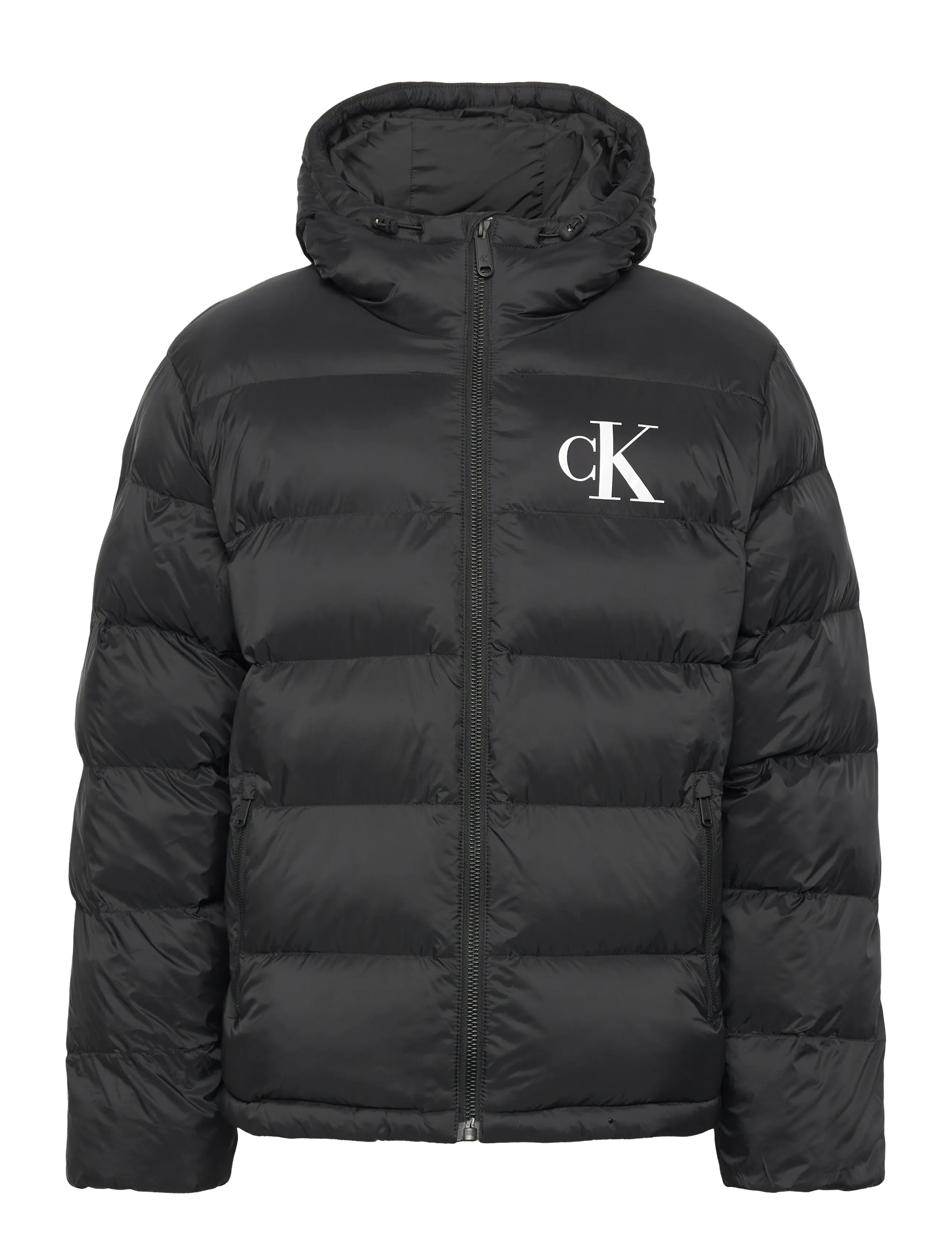 Calvin Klein Jeans LS NYLON MONOGRAM PUFFER JKT - Jakker - BLACK / black