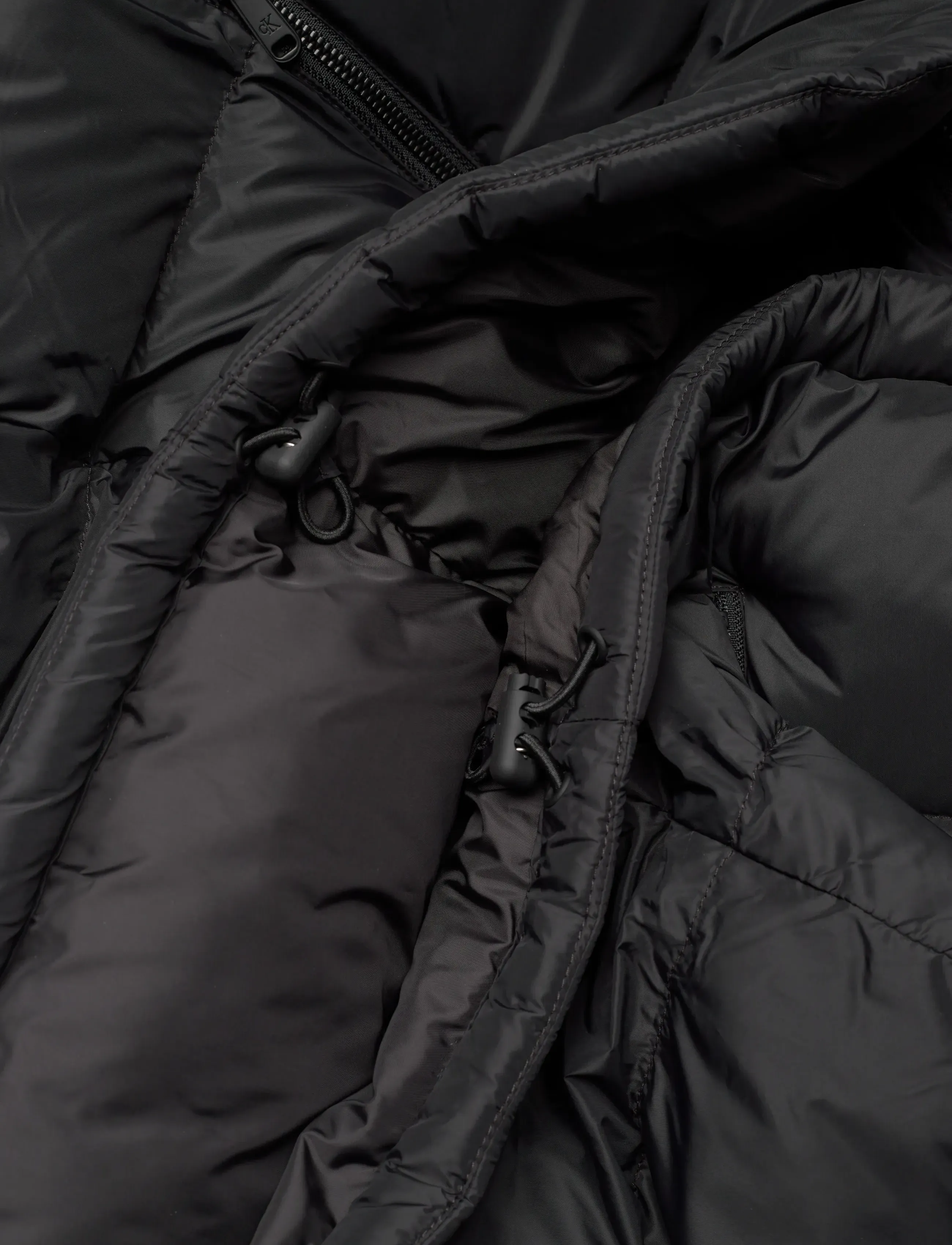 Calvin Klein Jeans - LS NYLON MONOGRAM PUFFER JKT - fôrede jakker - black - 4