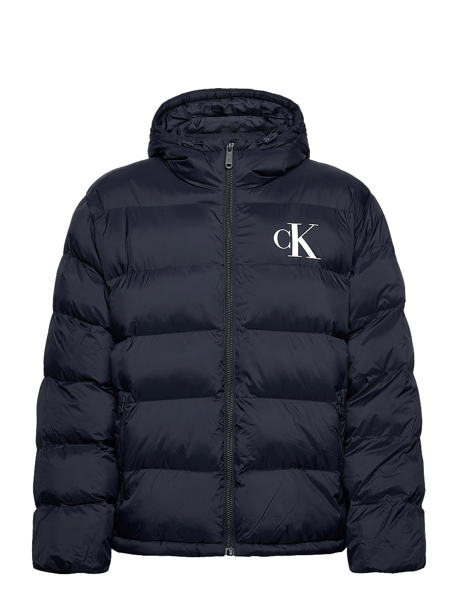 Calvin Klein Jeans - LS NYLON MONOGRAM PUFFER JKT - dunjakker - dark sapphire - 1