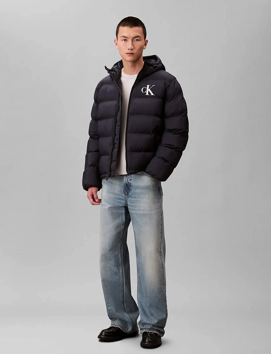 Calvin Klein Jeans - LS NYLON MONOGRAM PUFFER JKT - dunjakker - dark sapphire - 4
