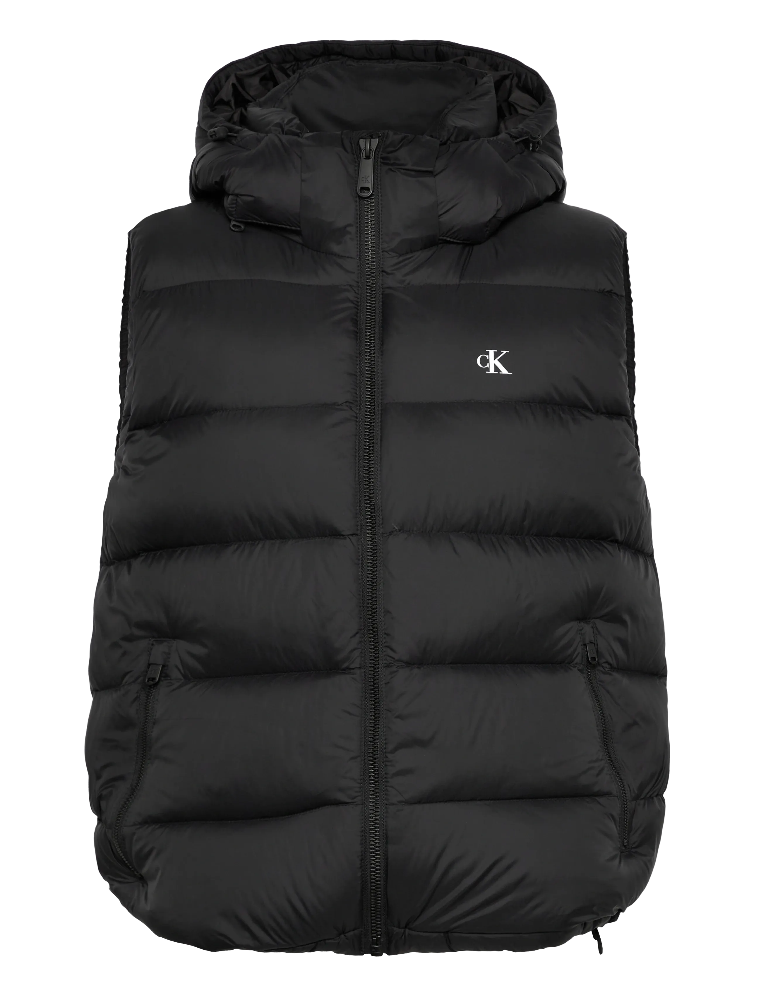 Calvin Klein Jeans SVLS NYLON ZIP OFF HOOD DOWN PUF - Veste - BLACK / black