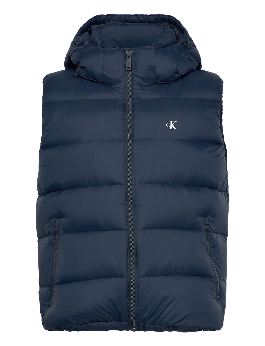 Calvin Klein Jeans - SVLS NYLON ZIP OFF HOOD DOWN PUF - veste - ink - 0