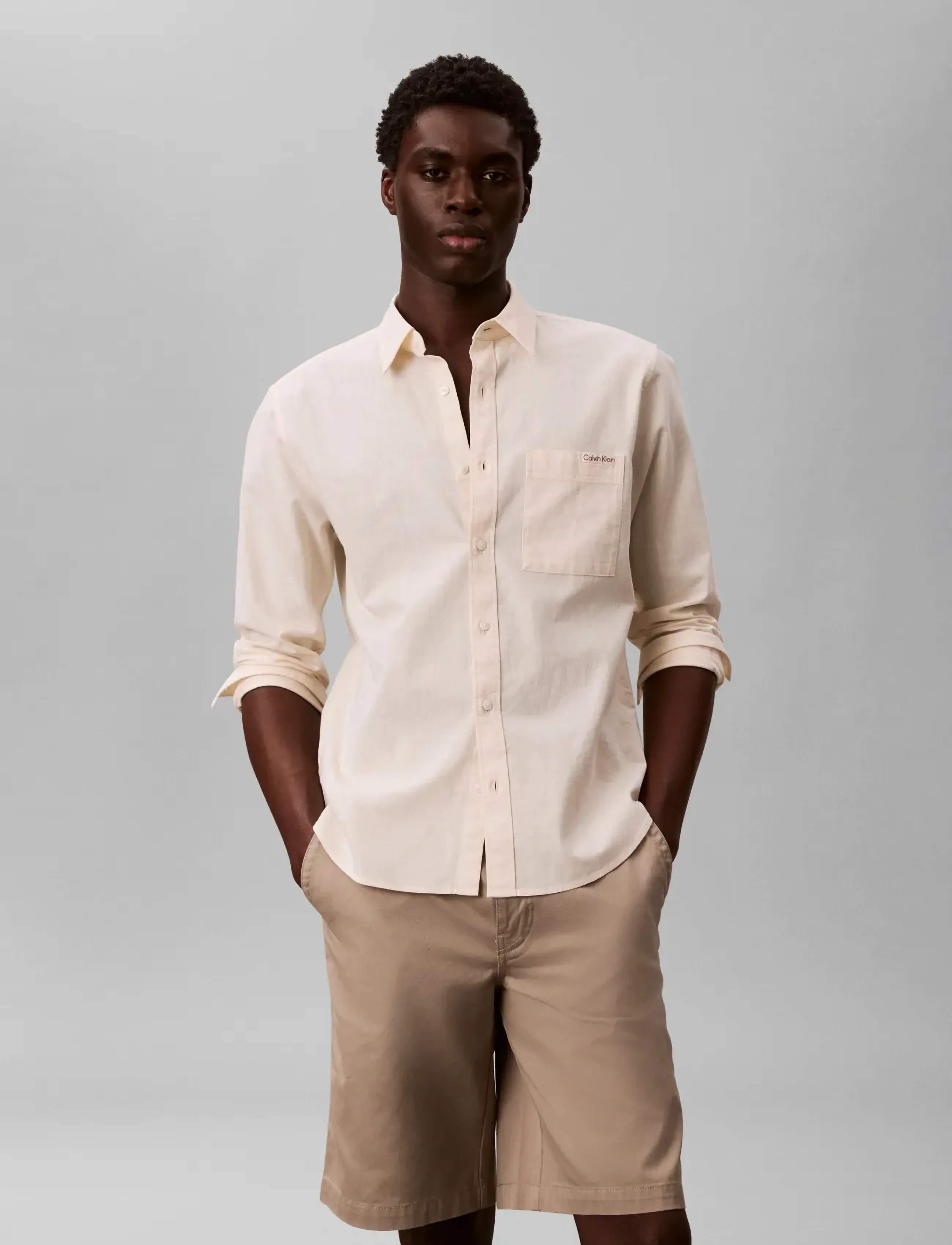 Calvin Klein Jeans - 90S BAGGY COTTON CHINO SHORT - chino lühikesed püksid - vintage khaki - 3