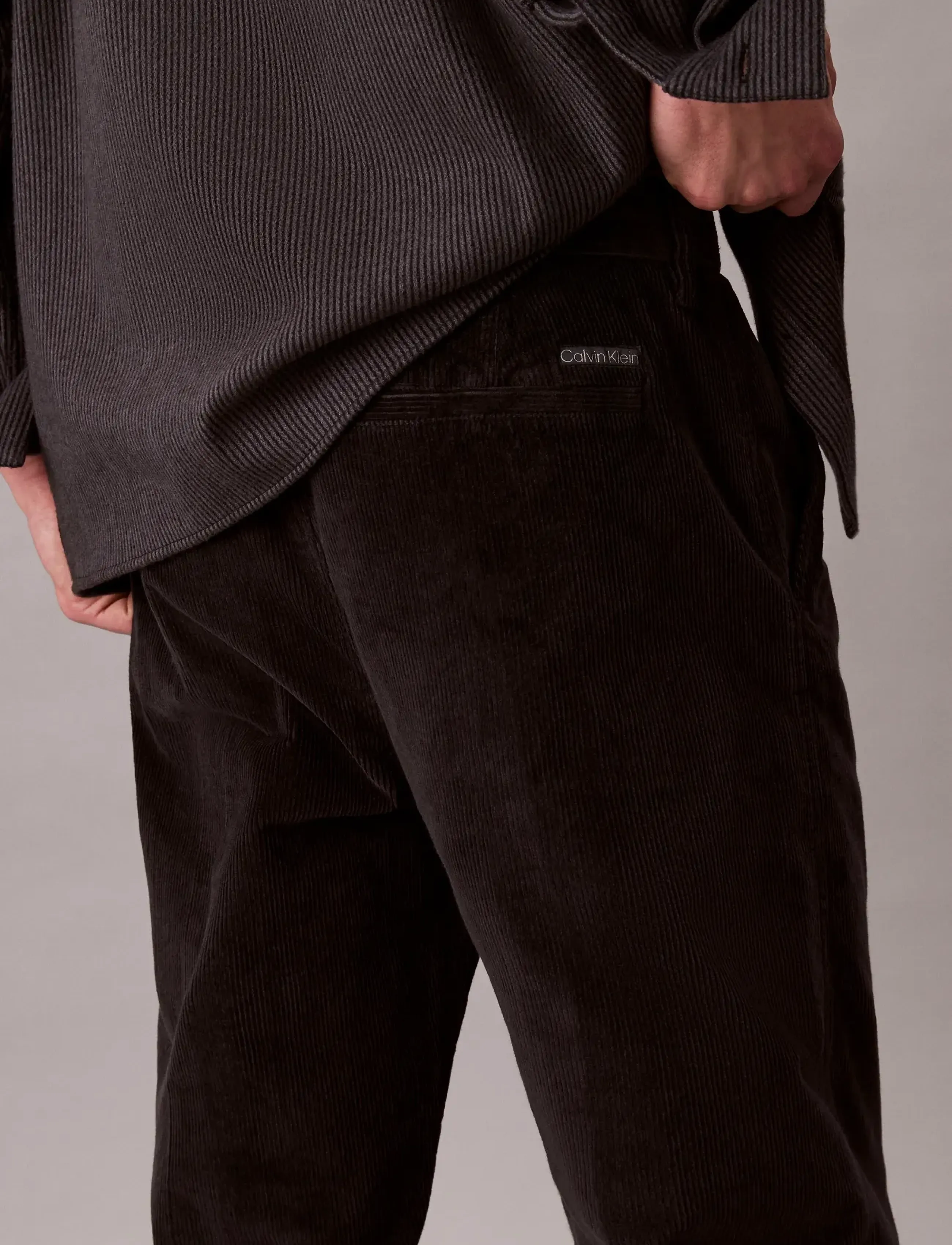 Calvin Klein Jeans - 90S STRAIGHT CORDUROY PANTS - black - 5