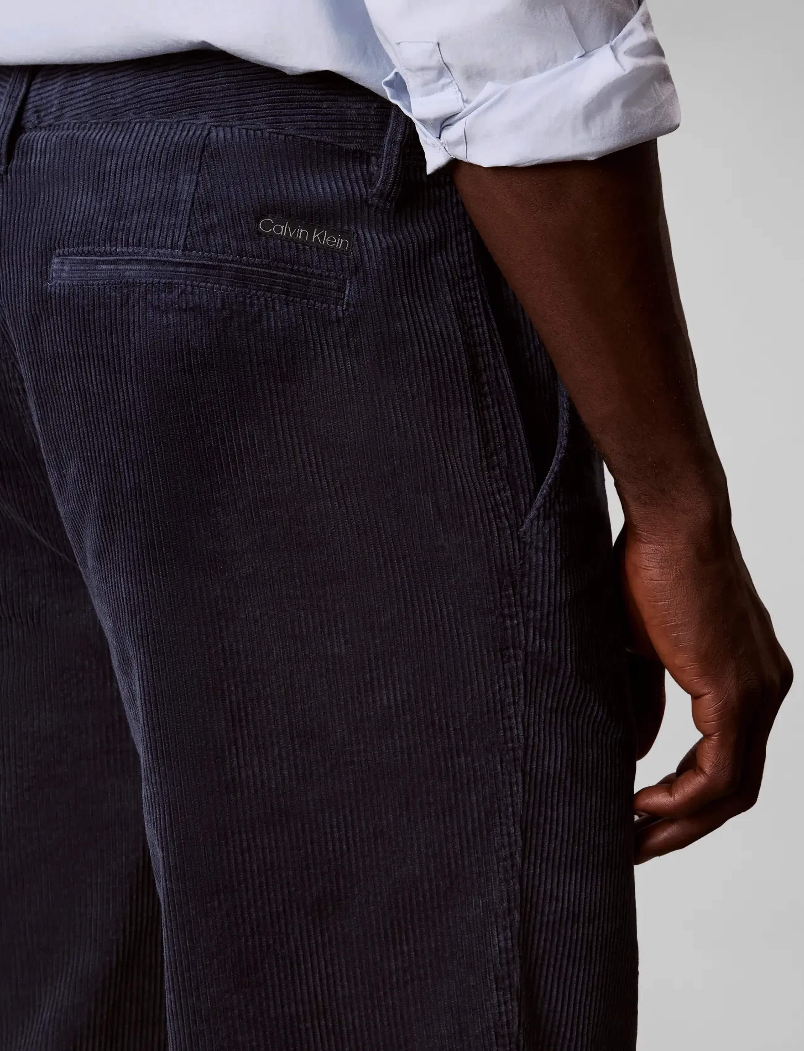 Calvin Klein Jeans - 90S STRAIGHT CORDUROY PANTS - vabaajapüksid - blue nights - 4
