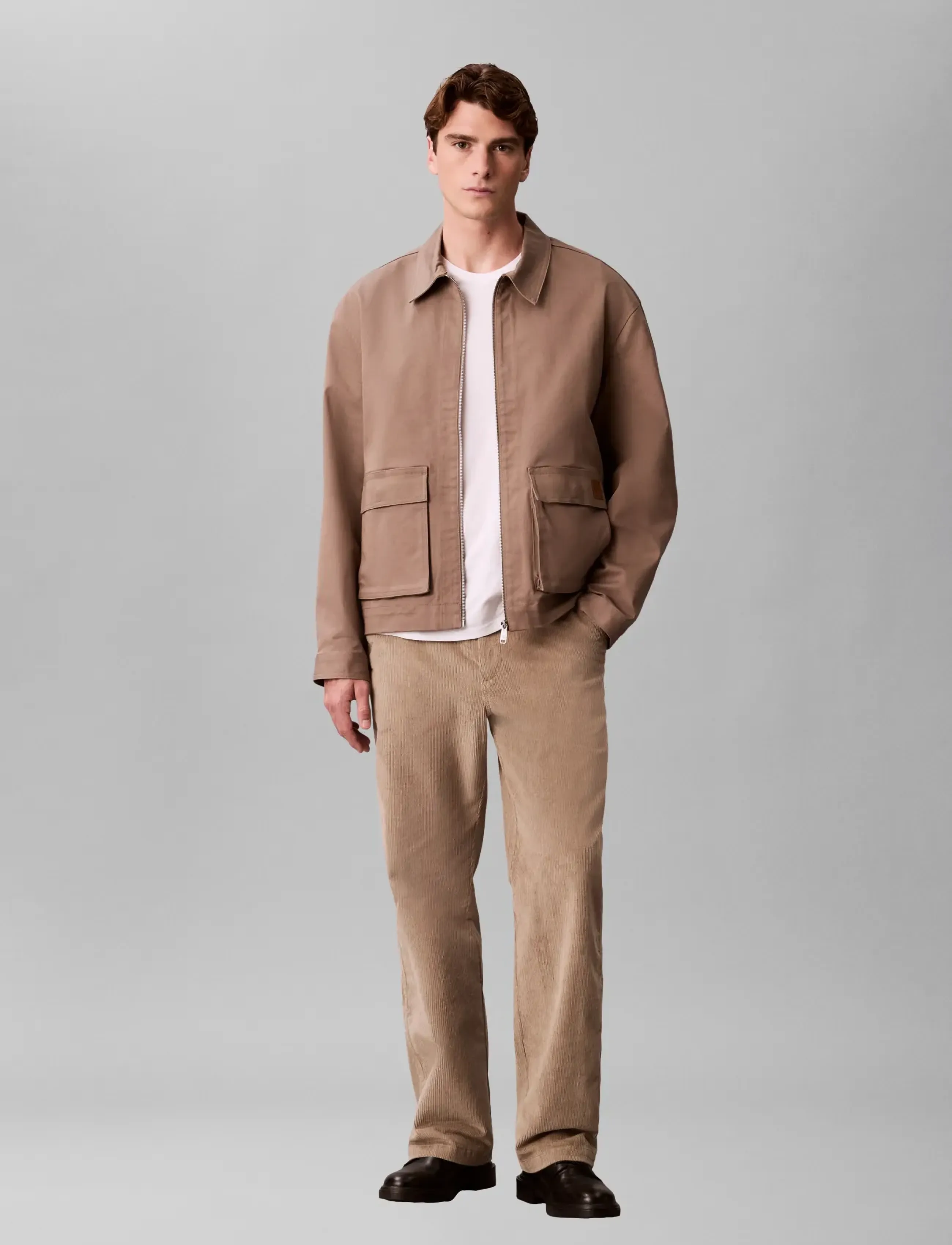 Calvin Klein Jeans 90S STRAIGHT CORDUROY PANTS - Riided - VINTAGE KHAKI / beige