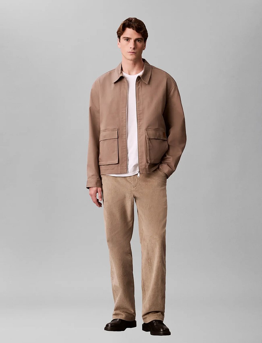 Calvin Klein Jeans - 90S STRAIGHT CORDUROY PANTS - vabaajapüksid - vintage khaki - 0