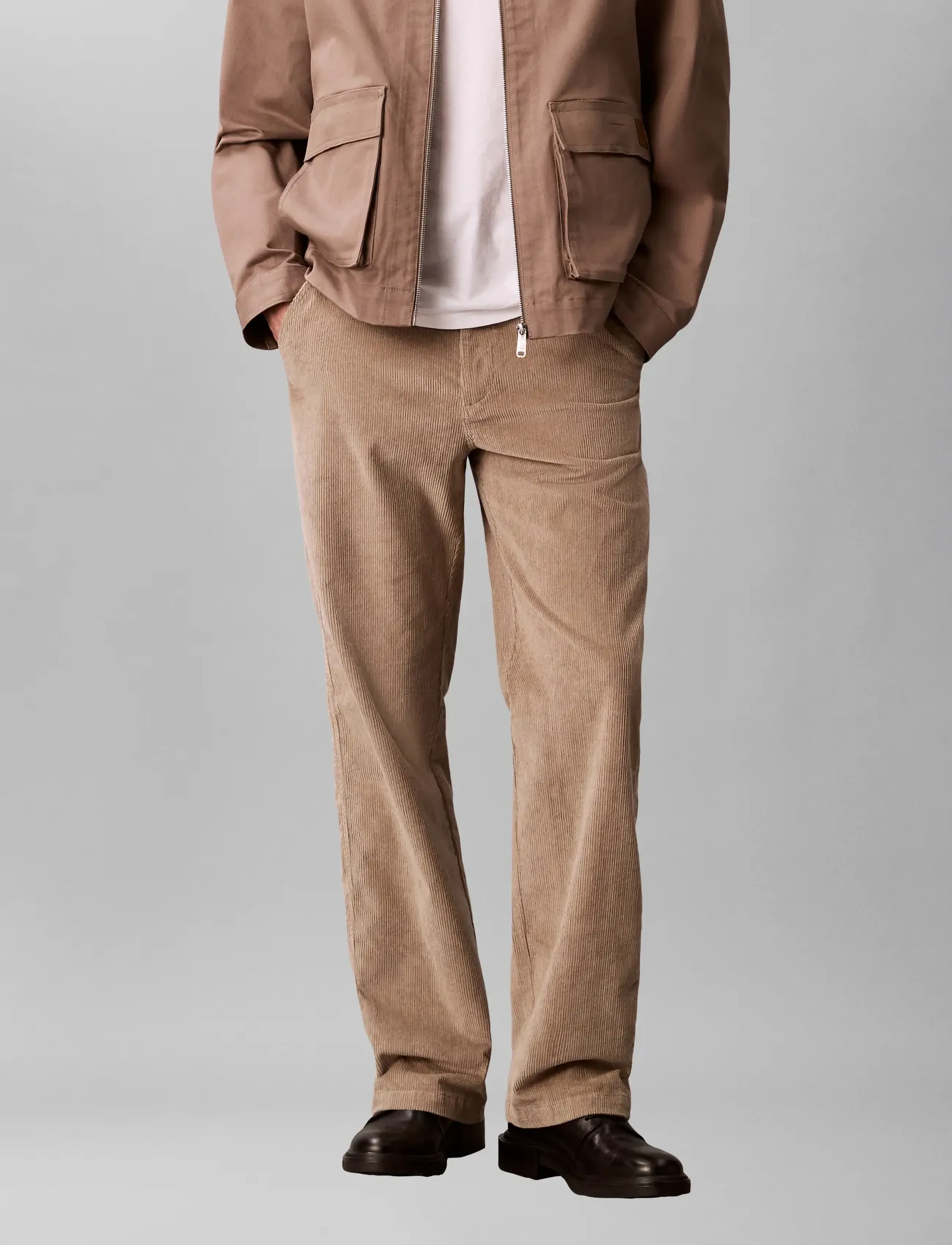 Calvin Klein Jeans - 90S STRAIGHT CORDUROY PANTS - vabaajapüksid - vintage khaki - 3