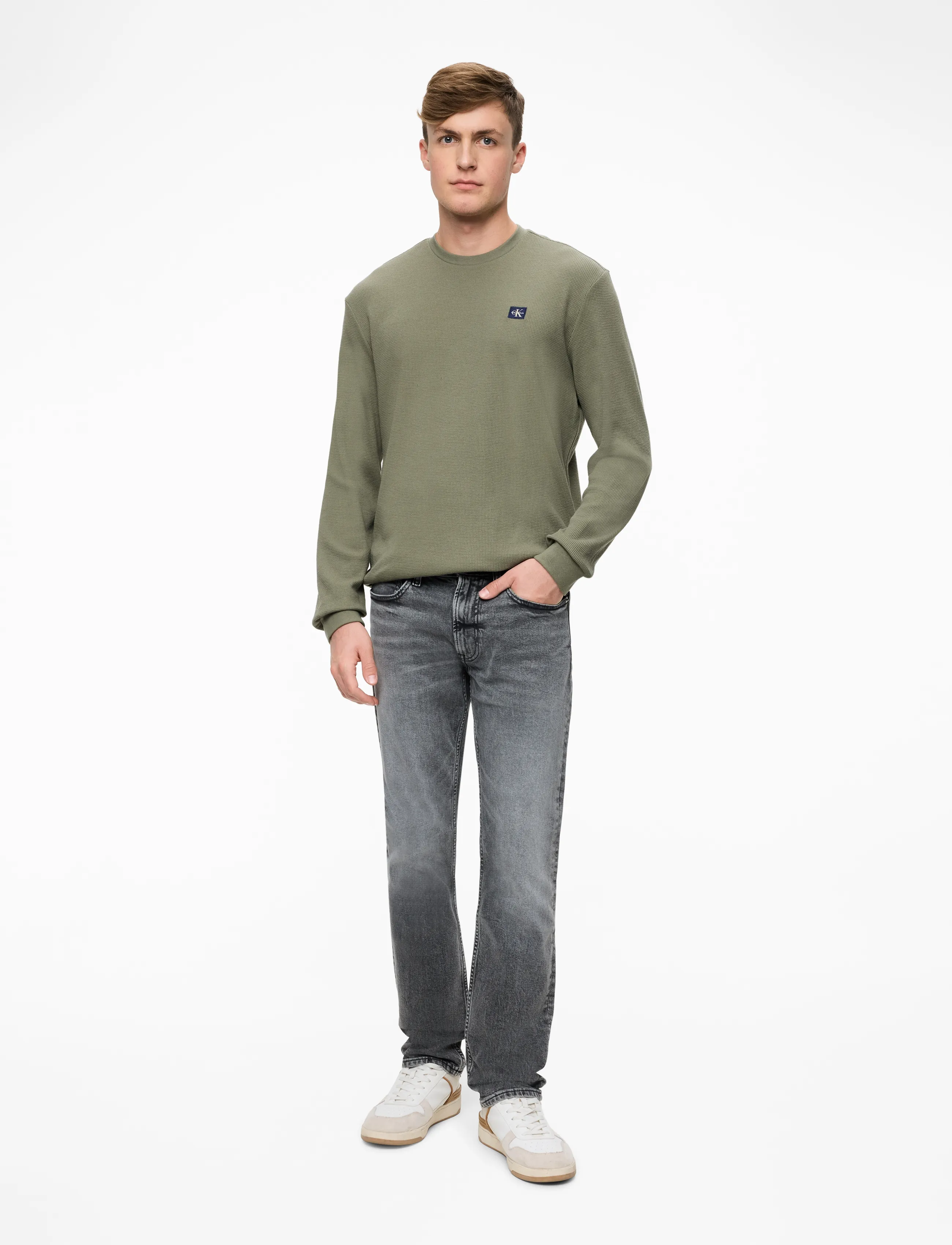 Calvin Klein Jeans - SLIM PEWTER ROCK JEAN - aptempti džinsai - pewter rock - 2