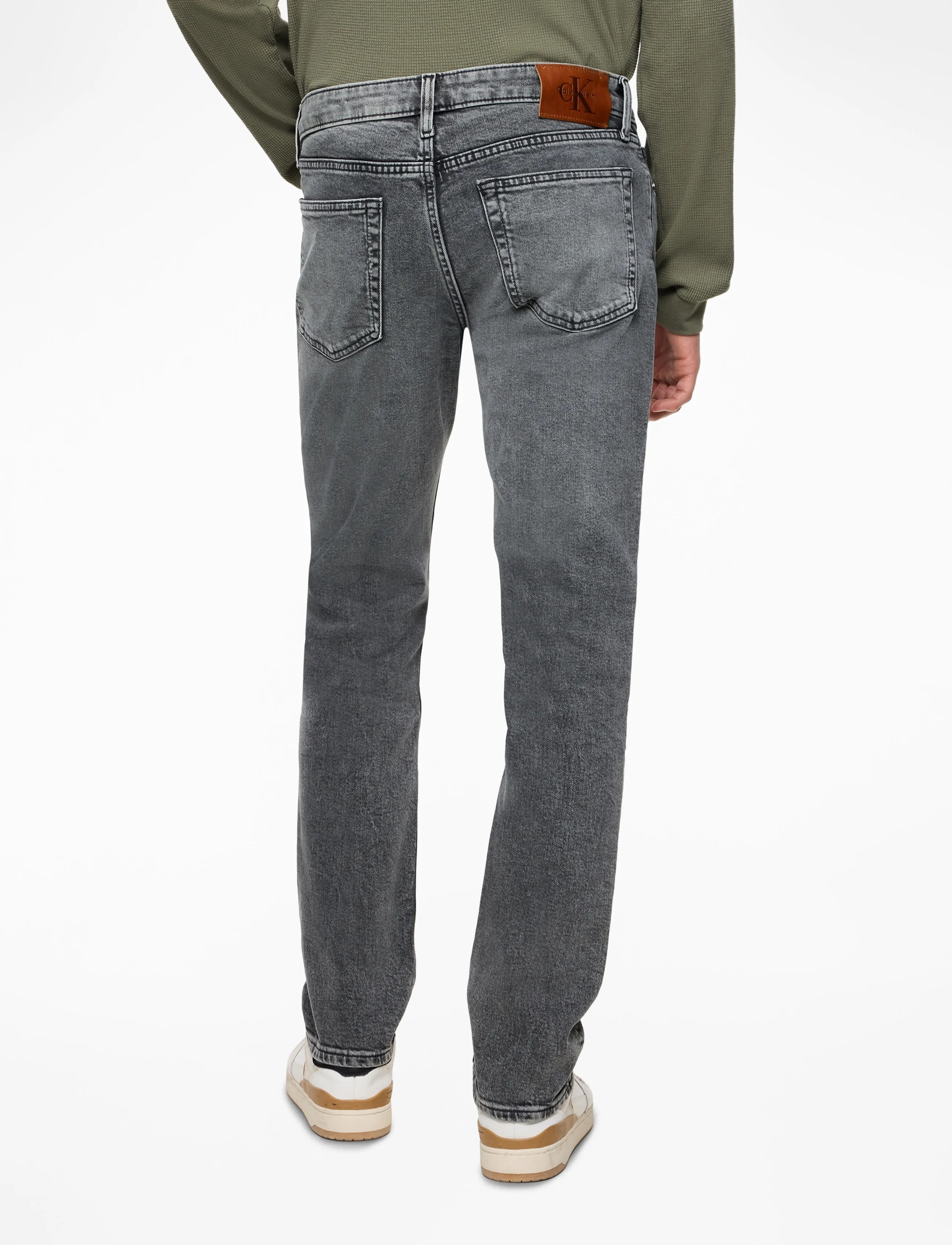 Calvin Klein Jeans - SLIM PEWTER ROCK JEAN - aptempti džinsai - pewter rock - 4