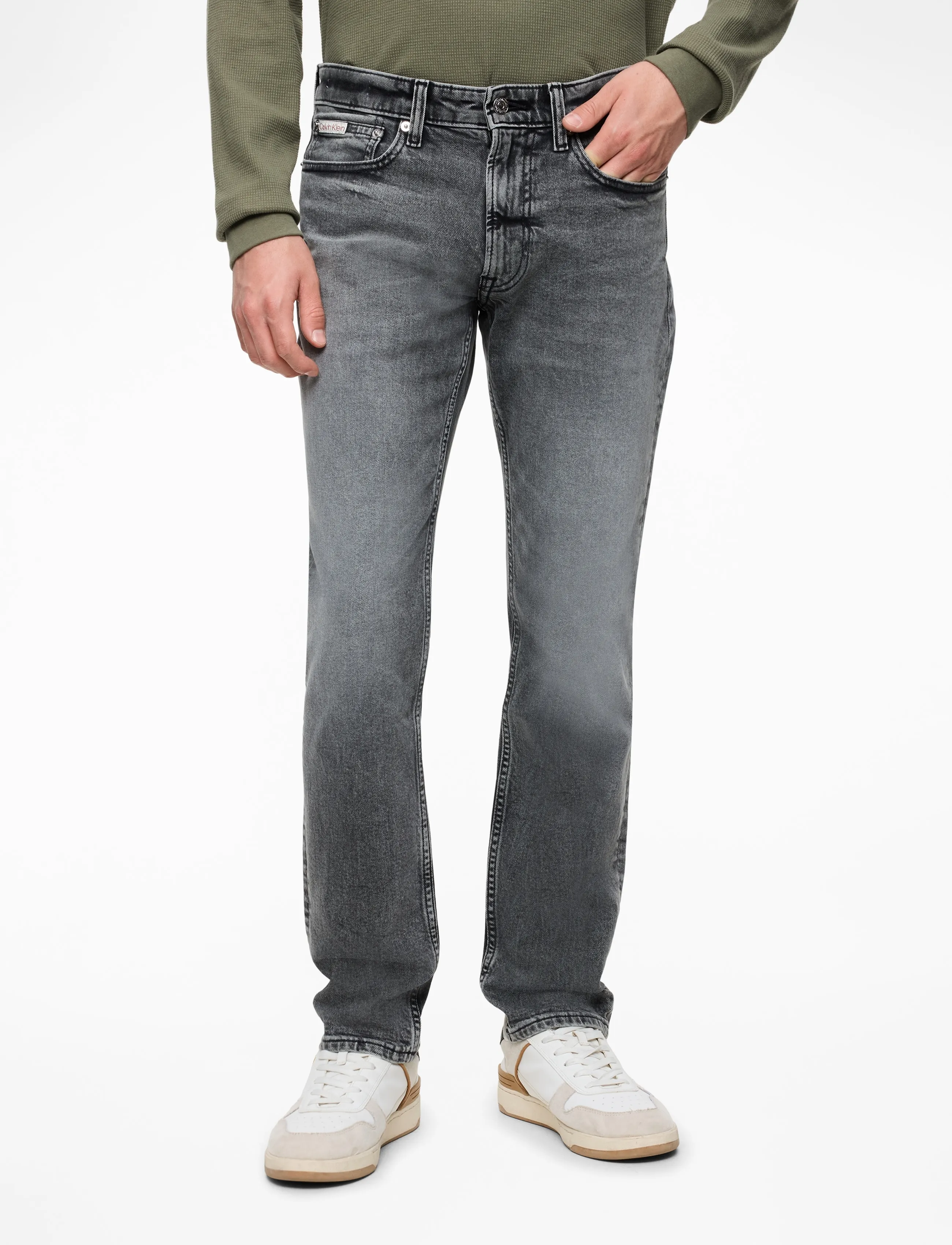 Calvin Klein Jeans SLIM PEWTER ROCK JEAN - Jeans - PEWTER ROCK / grey