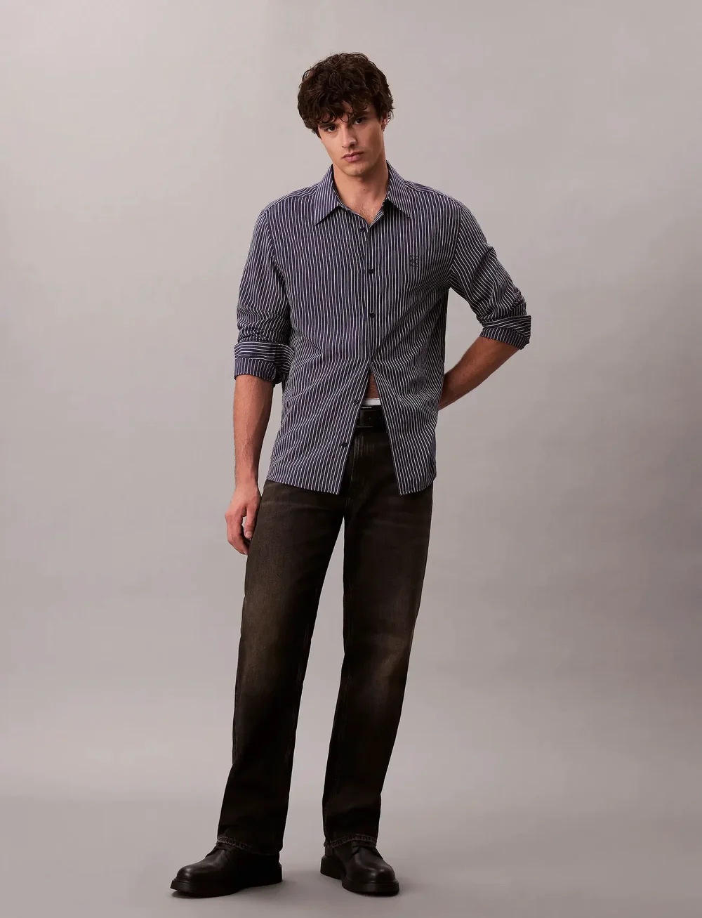 Calvin Klein Jeans - 90S STRAIGHT ESPRESSO BLACK JEAN - regular jeans - espresso black - 0