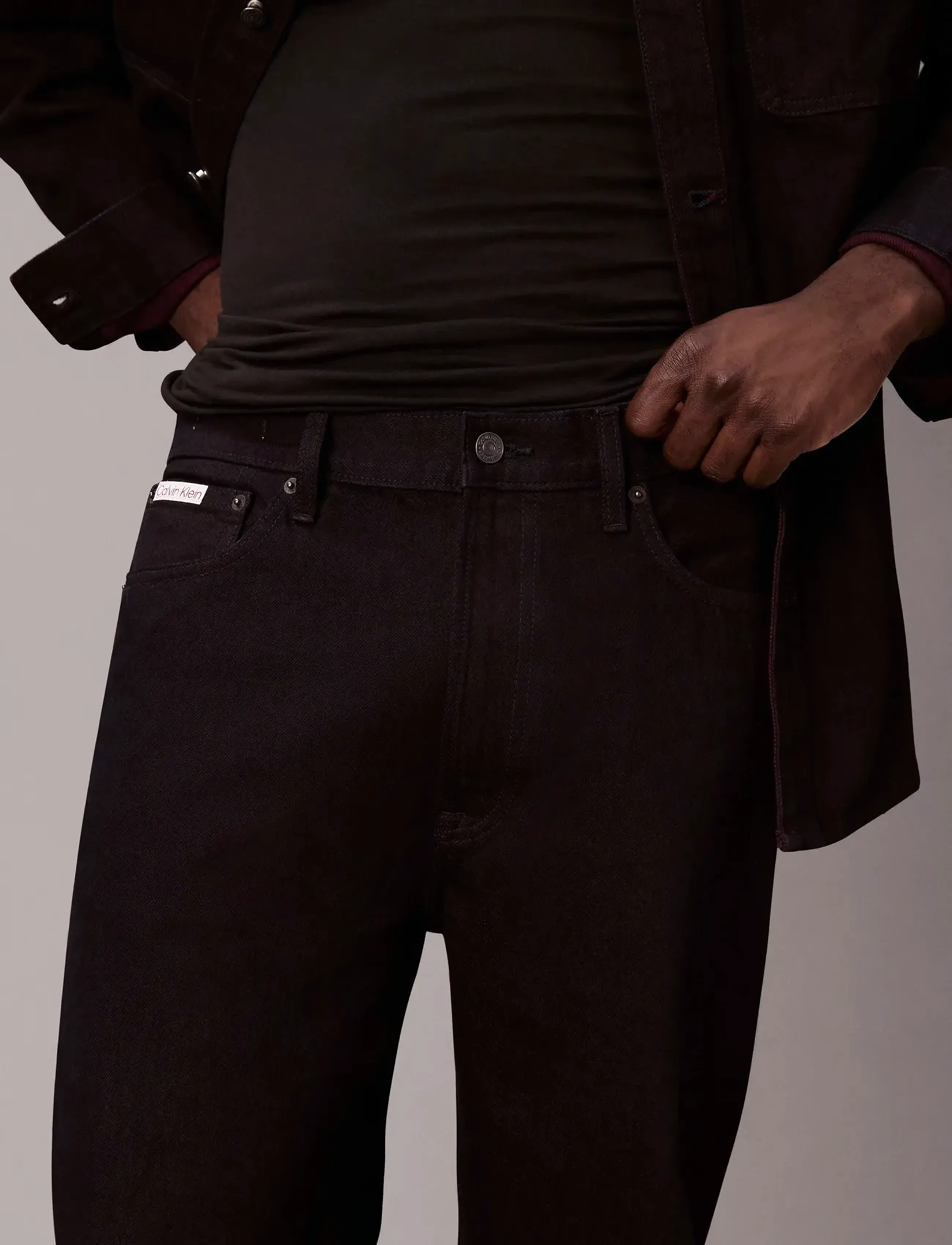 Calvin Klein Jeans - BAGGY MERLOT JEAN - rúmar gallabuxur - merlot - 3