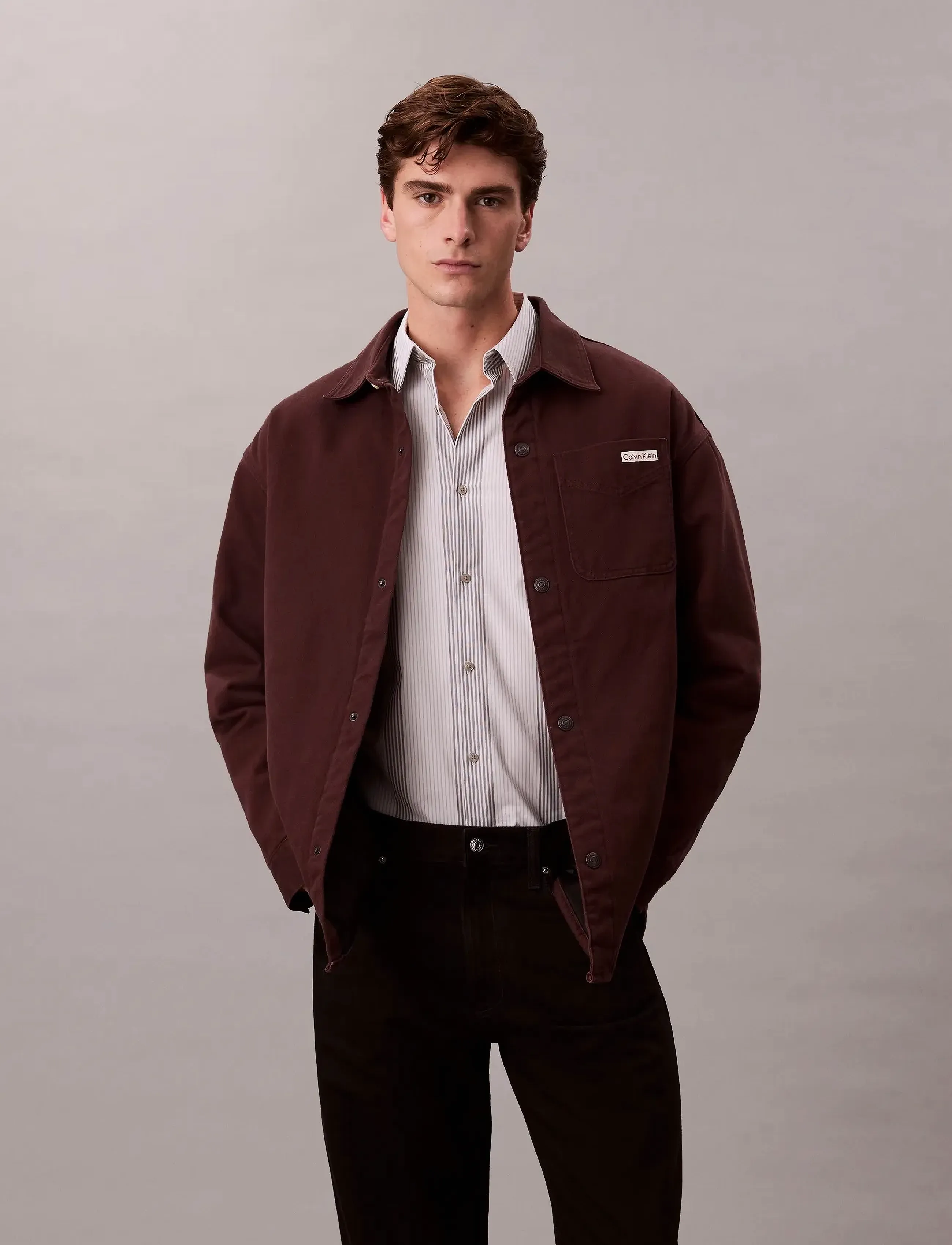 Calvin Klein Jeans 90S Padded Java Overshirt, XXL, Burgundy, Jakker > Lette Jakker, Herre