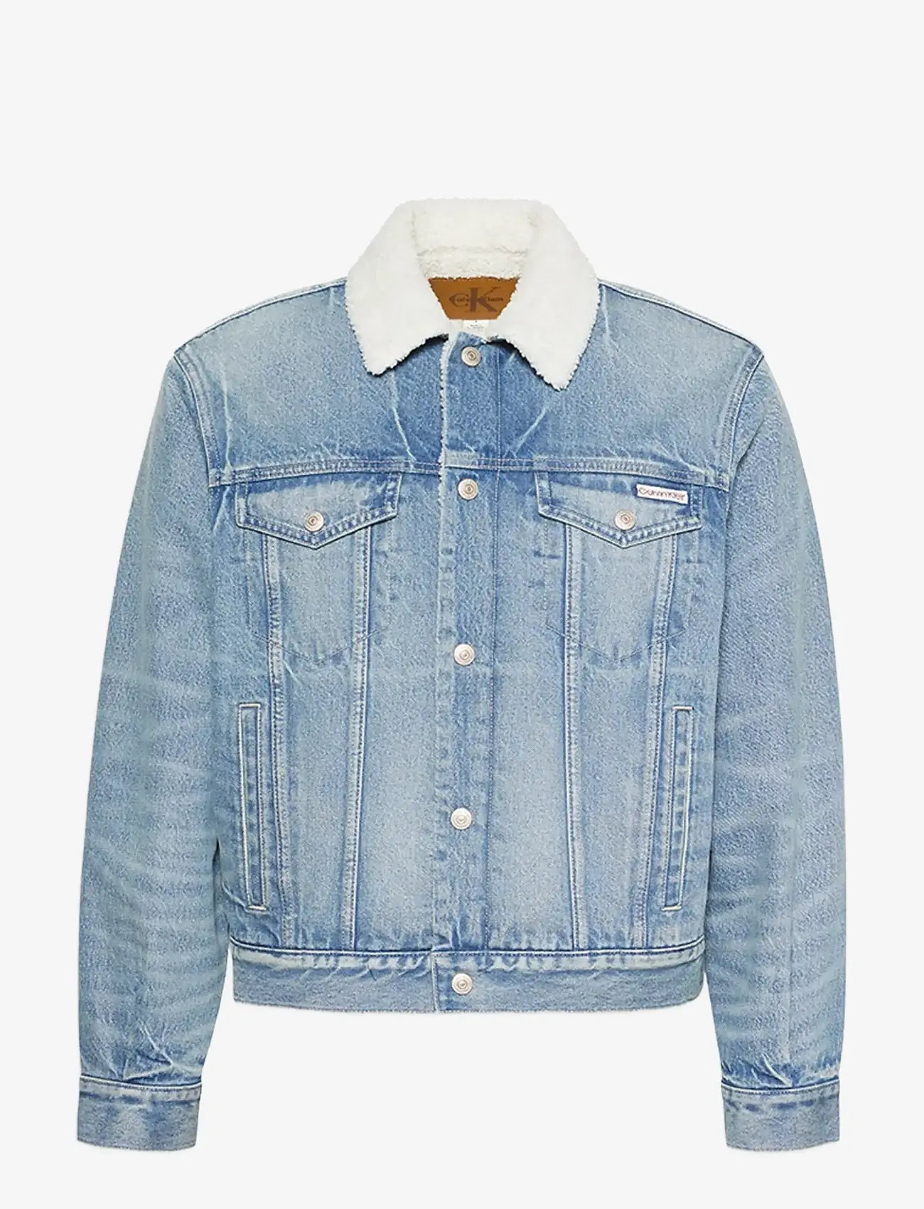 Calvin Klein Jeans - 90S SHERPA TRUCKER TINTED THUNDR - fodrade jeansjackor - tinted thundra - 1