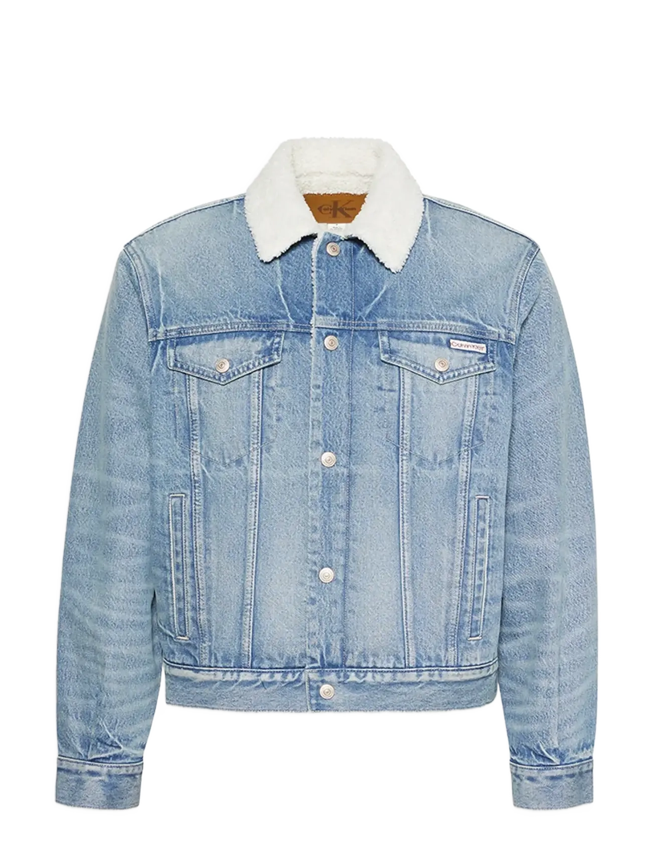 Calvin Klein Jeans 90S SHERPA TRUCKER TINTED THUNDR - Denim Jackets - TINTED THUNDRA / blue