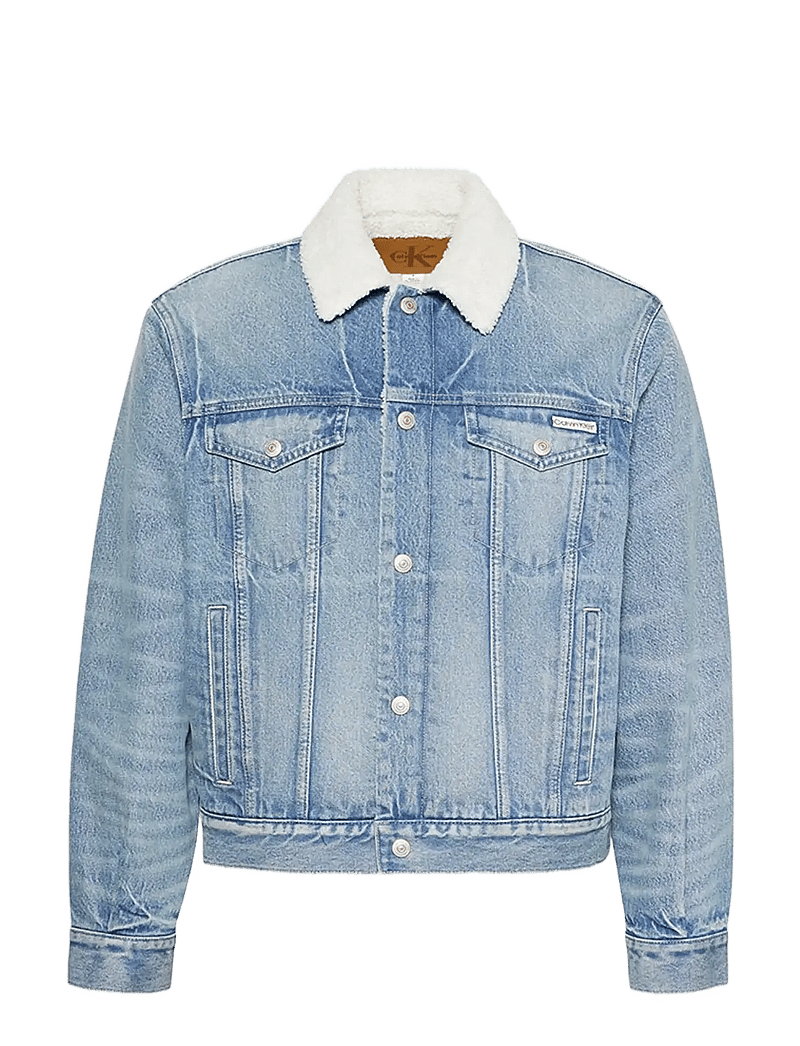 Calvin Klein Jeans - 90S SHERPA TRUCKER TINTED THUNDR - fodrade jeansjackor - tinted thundra - 1