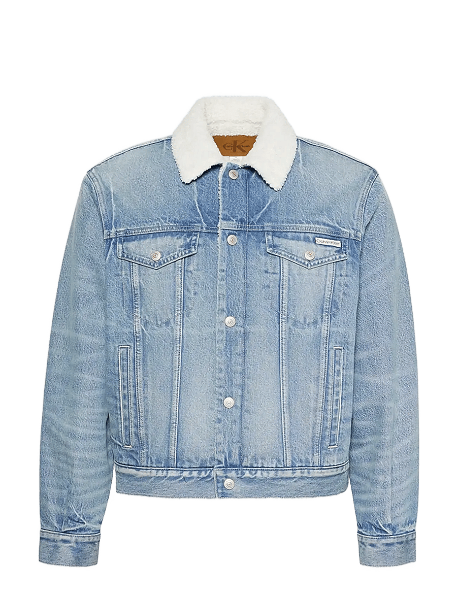 Calvin Klein Jeans - 90S SHERPA TRUCKER TINTED THUNDR - kurtki jeansowe z podszewką - tinted thundra - 1