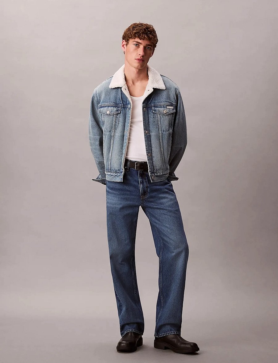 Calvin Klein Jeans - 90S SHERPA TRUCKER TINTED THUNDR - kurtki jeansowe z podszewką - tinted thundra - 3