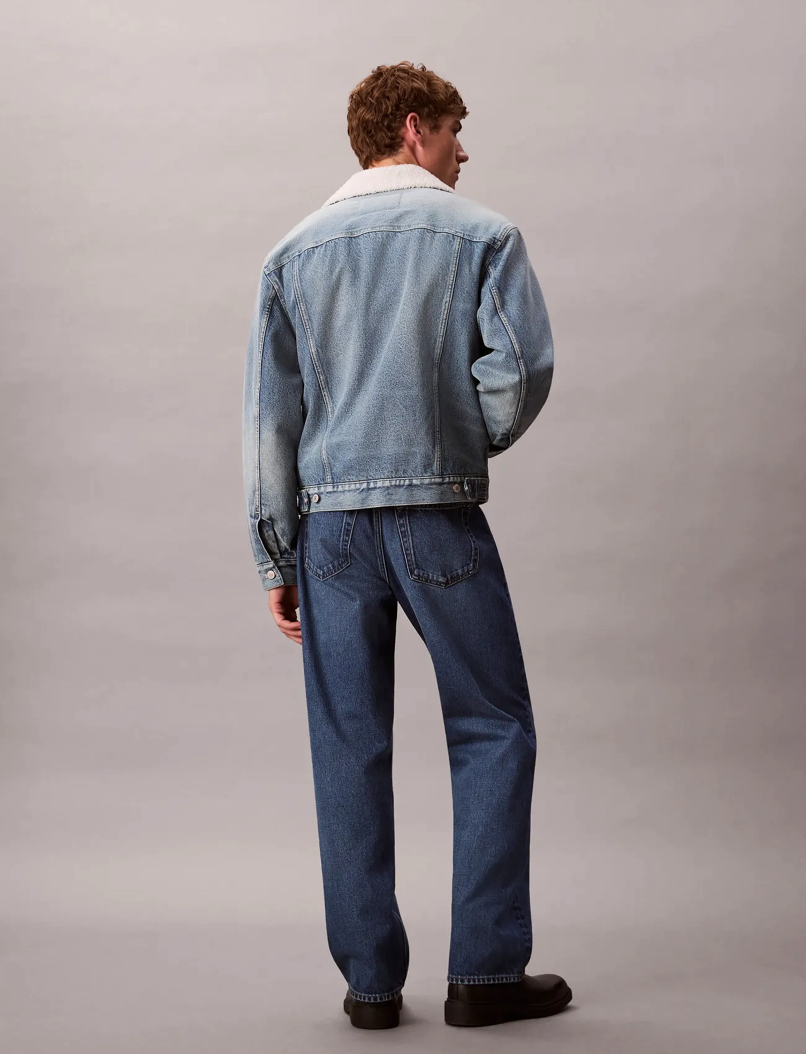 Calvin Klein Jeans - 90S SHERPA TRUCKER TINTED THUNDR - forede denimjakker - tinted thundra - 4