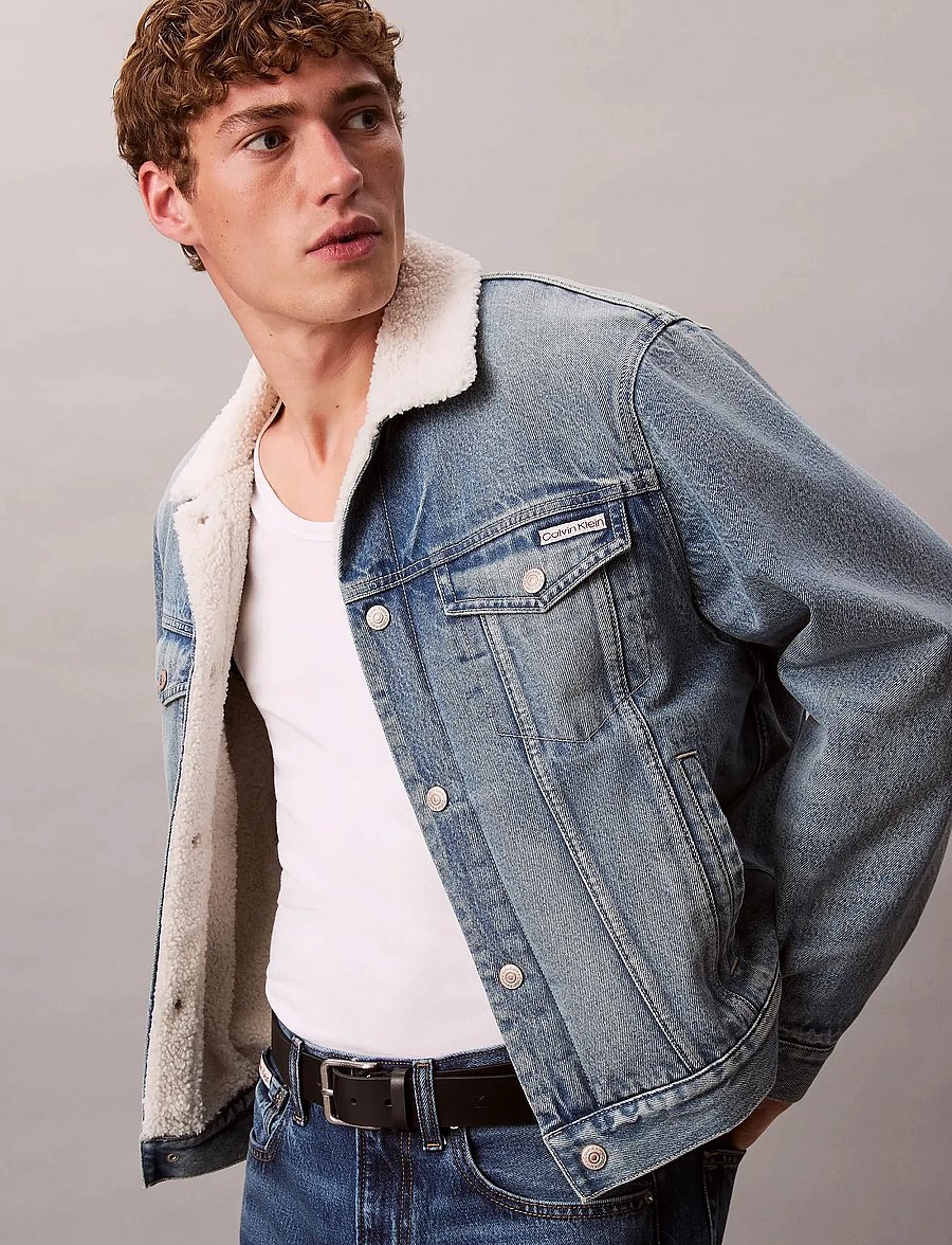 Calvin Klein Jeans - 90S SHERPA TRUCKER TINTED THUNDR - kurtki jeansowe z podszewką - tinted thundra - 5