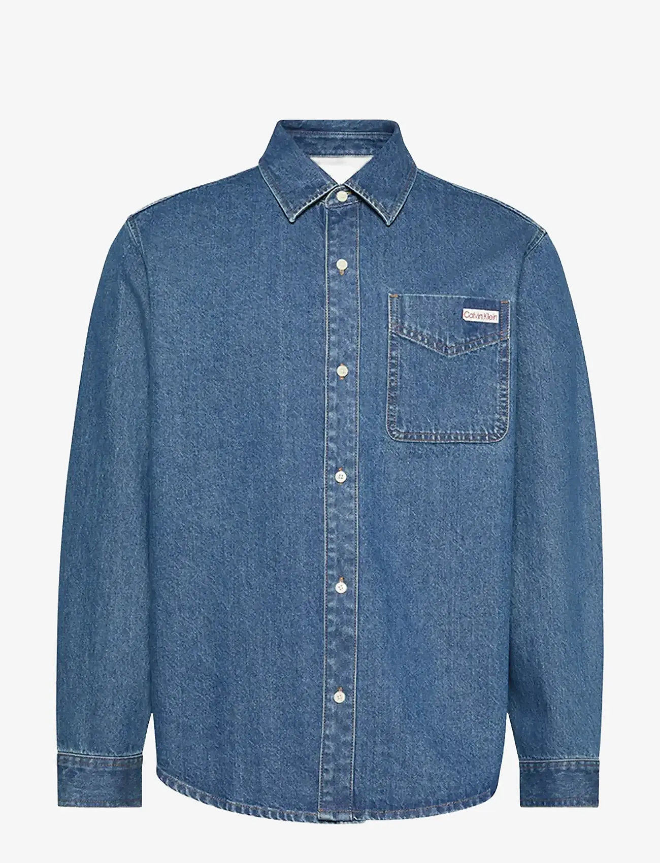 Calvin Klein Jeans - CLASSIC HARBOUR BLUE OVERSHIRT - jeansskjortor - harbour blue - 1