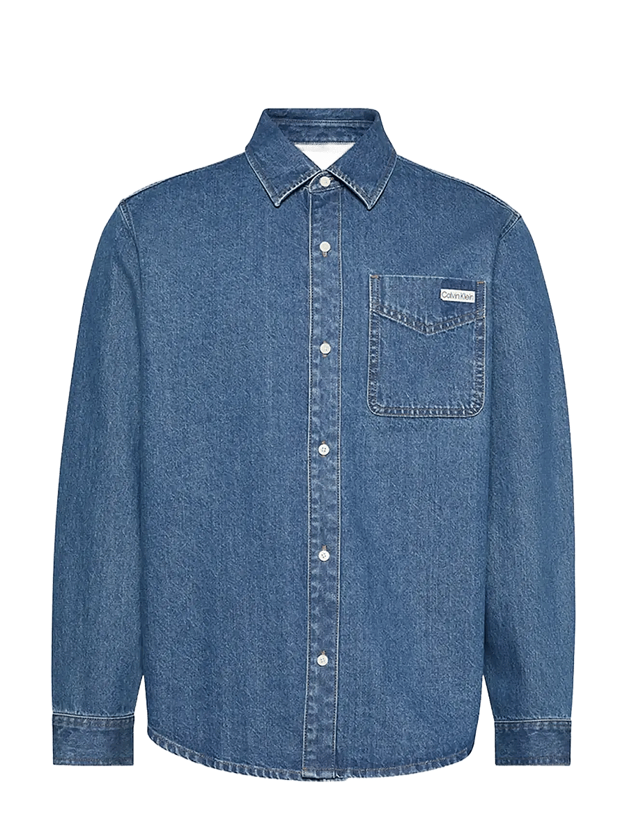 Calvin Klein Jeans - CLASSIC HARBOUR BLUE OVERSHIRT - denim overhemden - harbour blue - 1