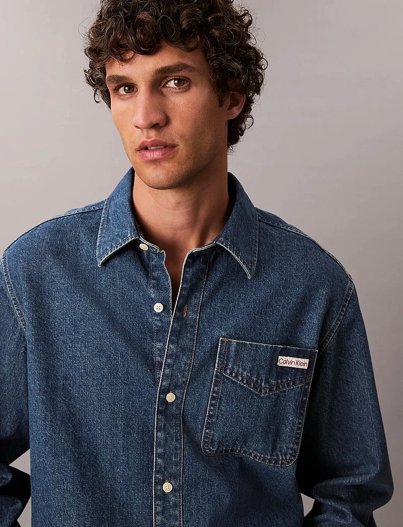 Calvin Klein Jeans - CLASSIC HARBOUR BLUE OVERSHIRT - jeanshemden - harbour blue - 2