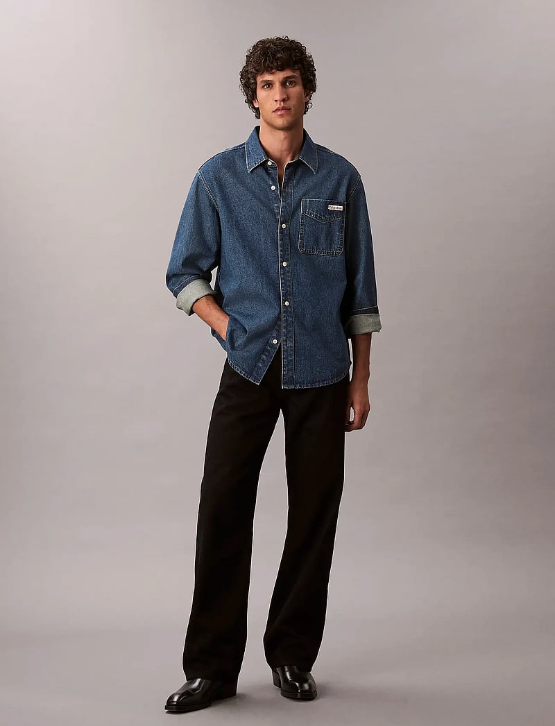 Calvin Klein Jeans - CLASSIC HARBOUR BLUE OVERSHIRT - jeanshemden - harbour blue - 3