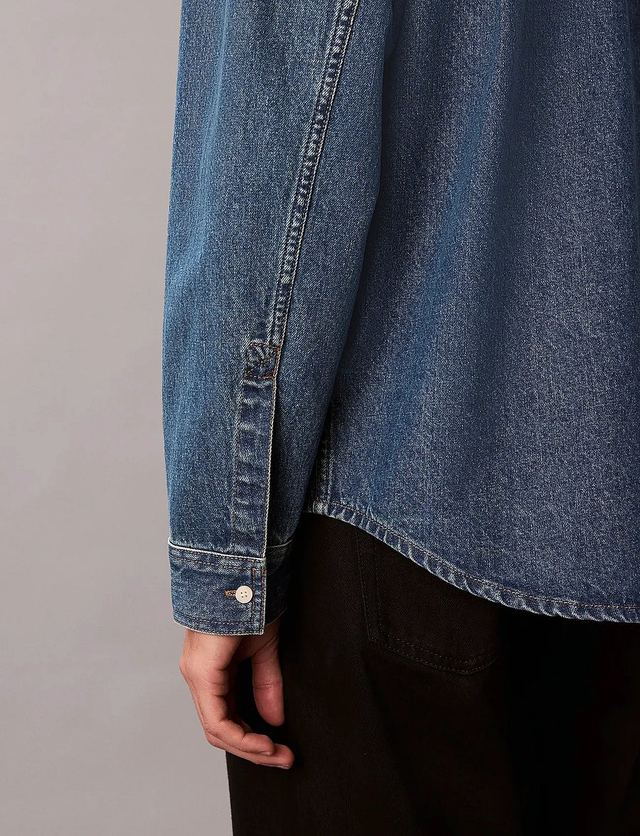 Calvin Klein Jeans - CLASSIC HARBOUR BLUE OVERSHIRT - denim overhemden - harbour blue - 5
