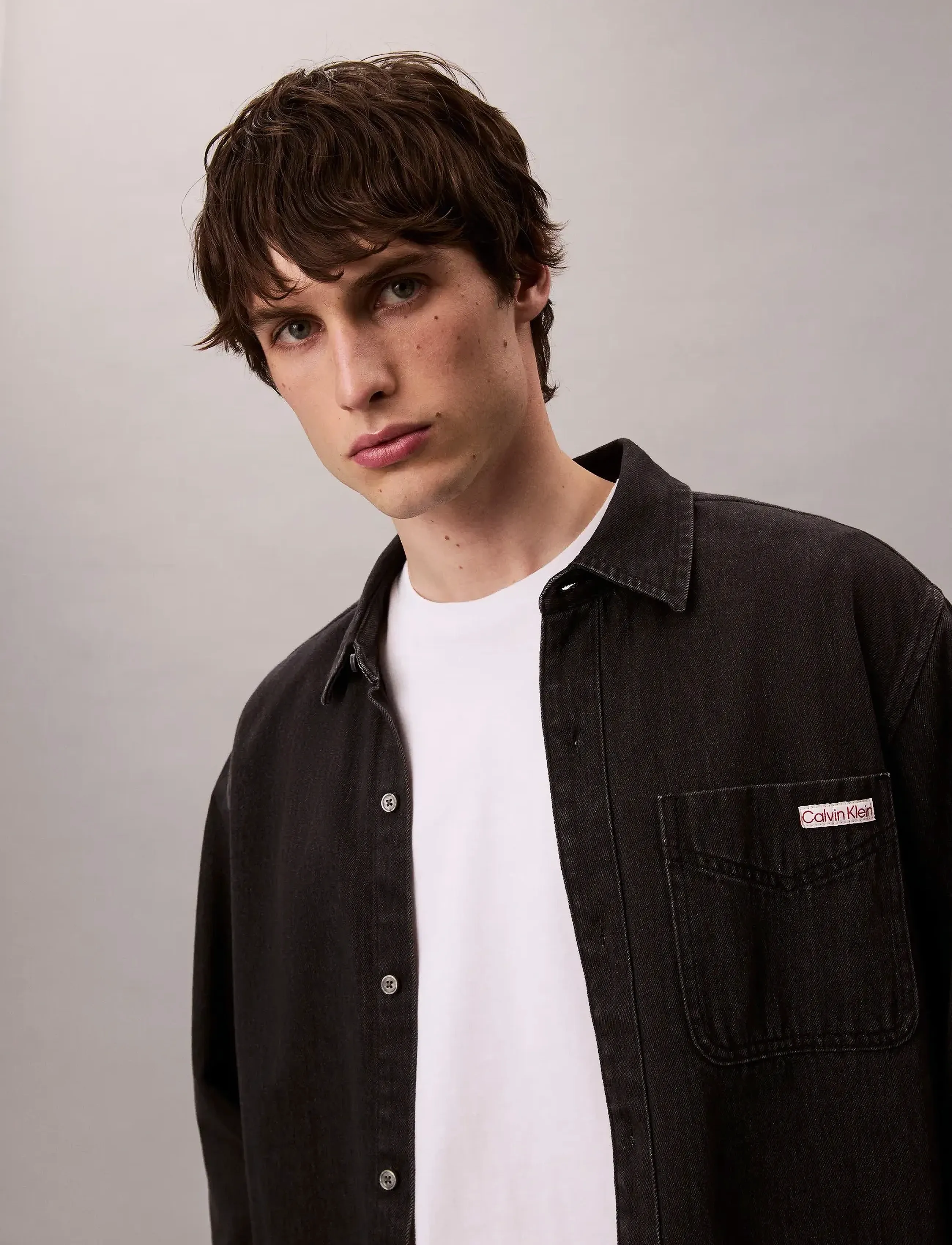 Calvin Klein Jeans - CLASSIC 205 BLACK OVERSHIRT - farkkupaidat - 205 black - 3
