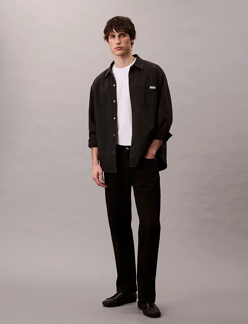 Calvin Klein Jeans - CLASSIC 205 BLACK OVERSHIRT - chemises en jean - 205 black - 4