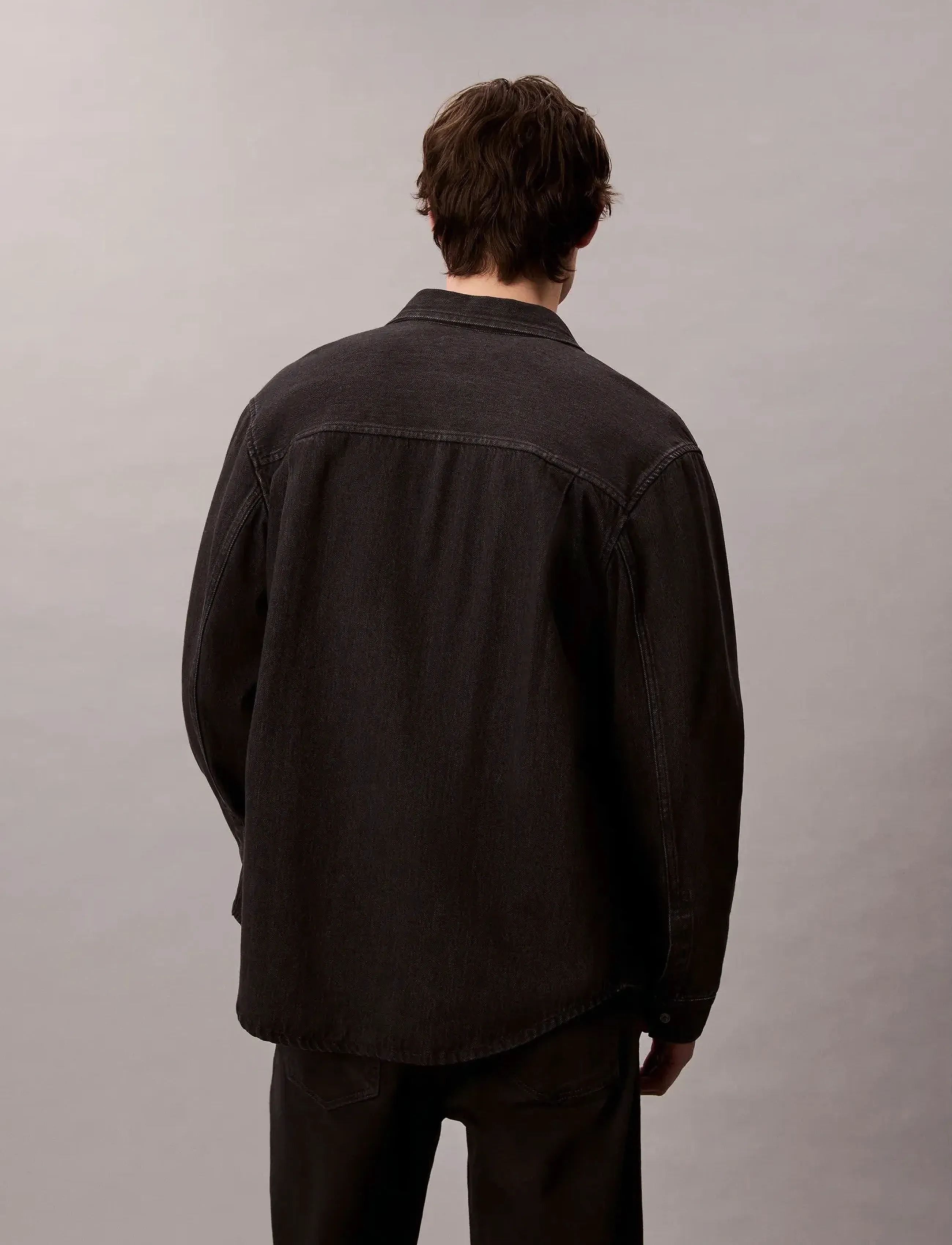 Calvin Klein Jeans - CLASSIC 205 BLACK OVERSHIRT - farkkupaidat - 205 black - 5